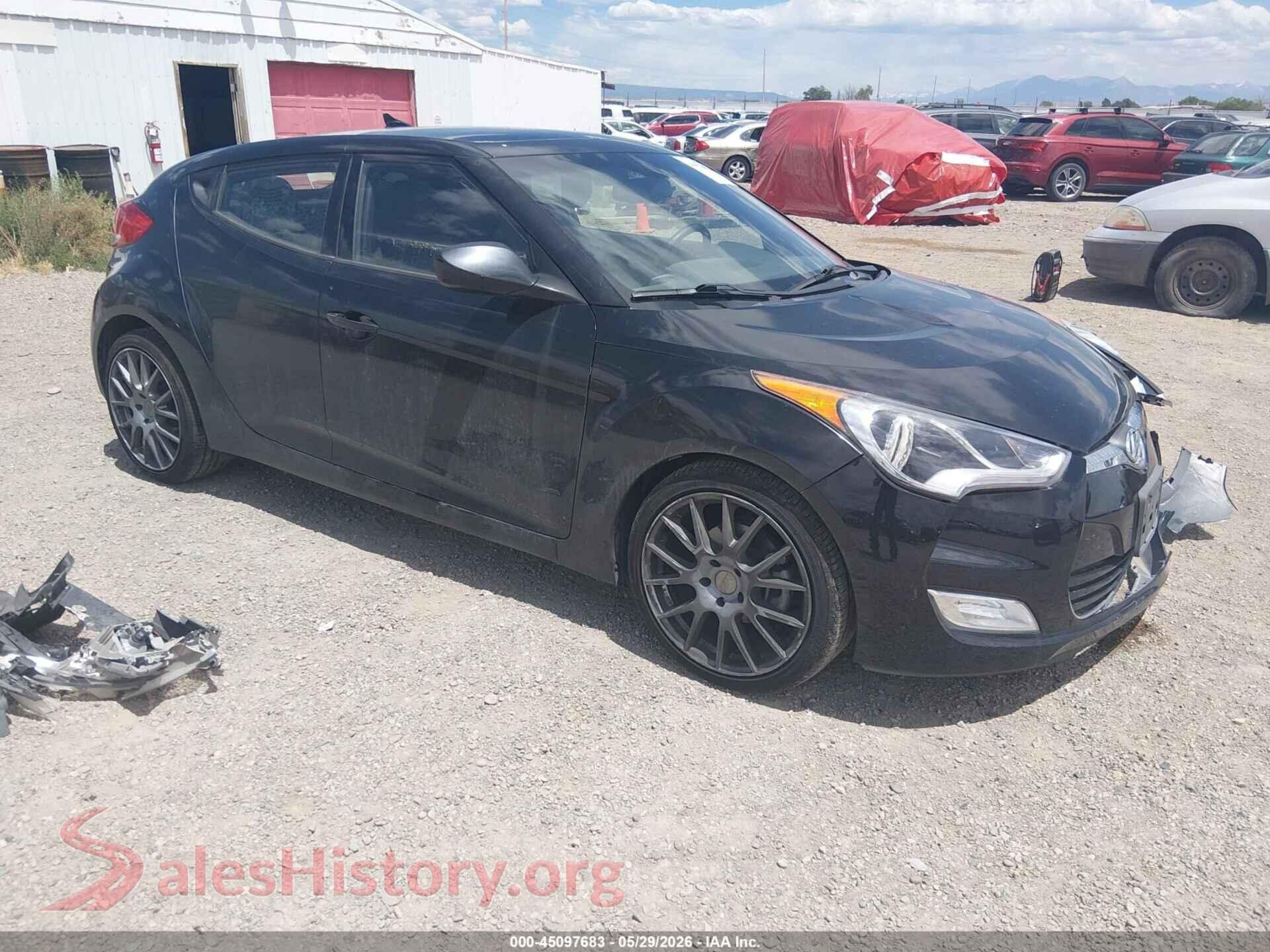 2017 HYUNDAI VELOSTER VIN KMHTC6AD0HU319164, auction photo