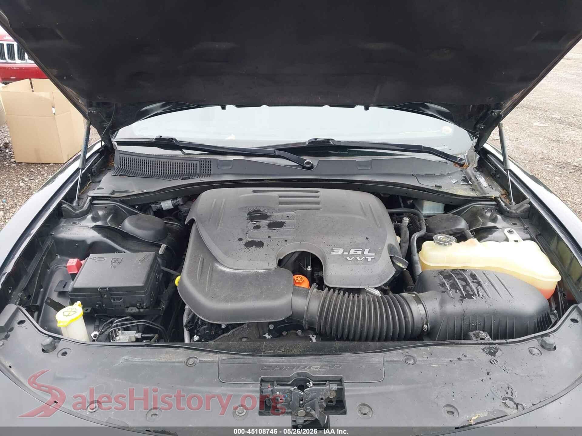 2019 DODGE CHARGER VIN 2C3CDXHG2KH630598, interior dashboard