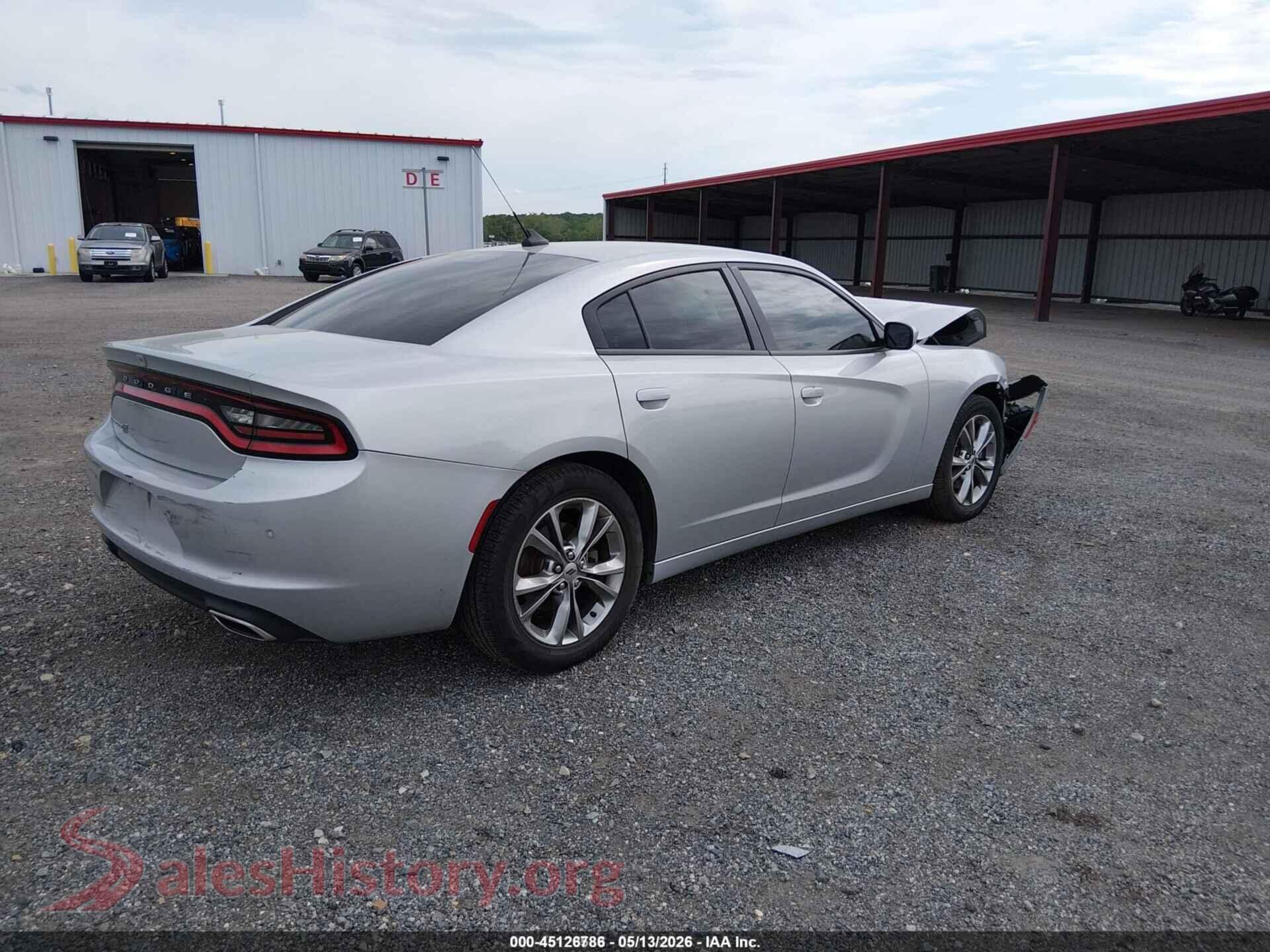 2021 DODGE CHARGER VIN 2C3CDXJG4MH549132, rear driver side