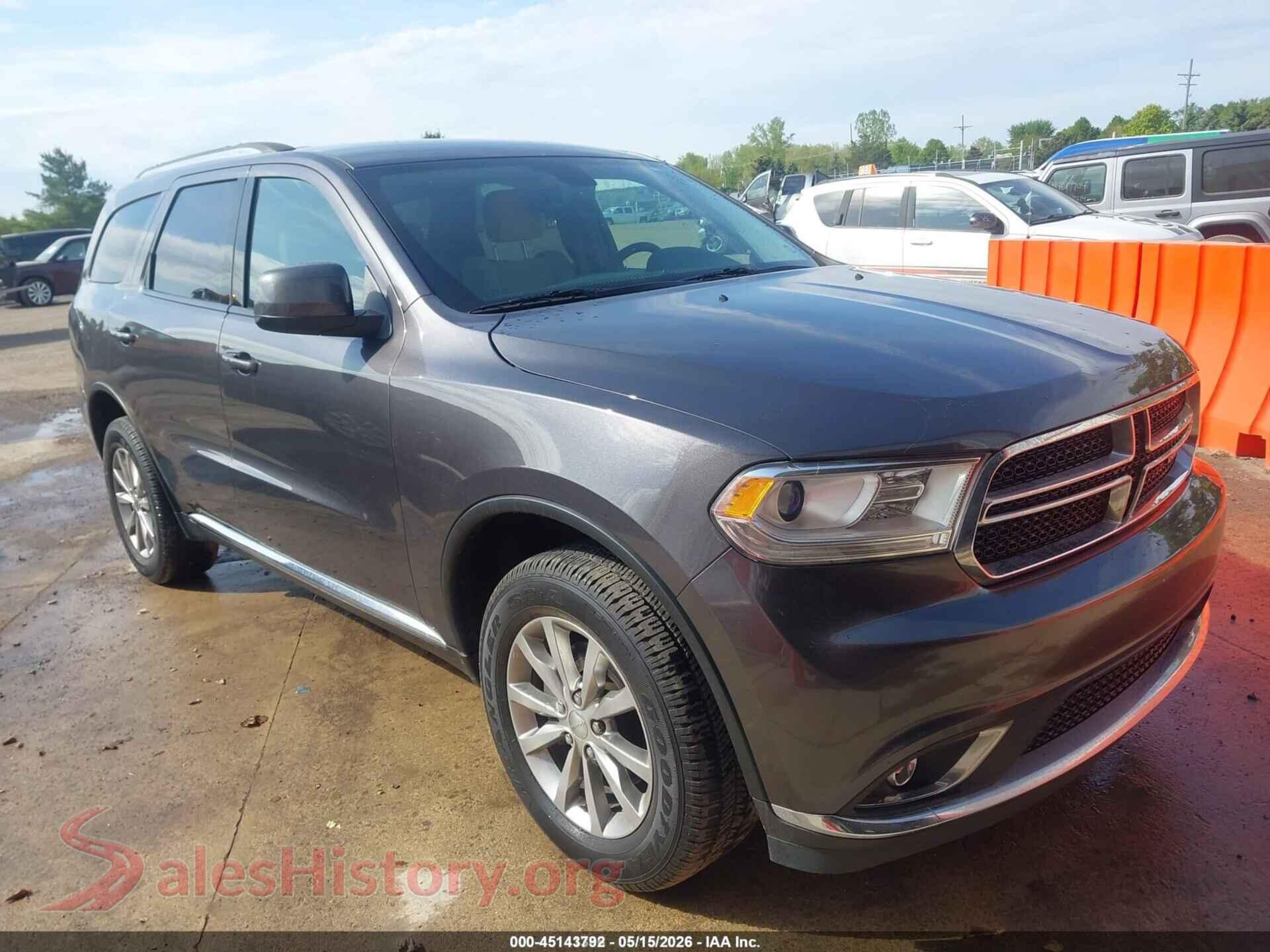 2017 DODGE DURANGO VIN 1C4RDJAG1HC690817, auction photo