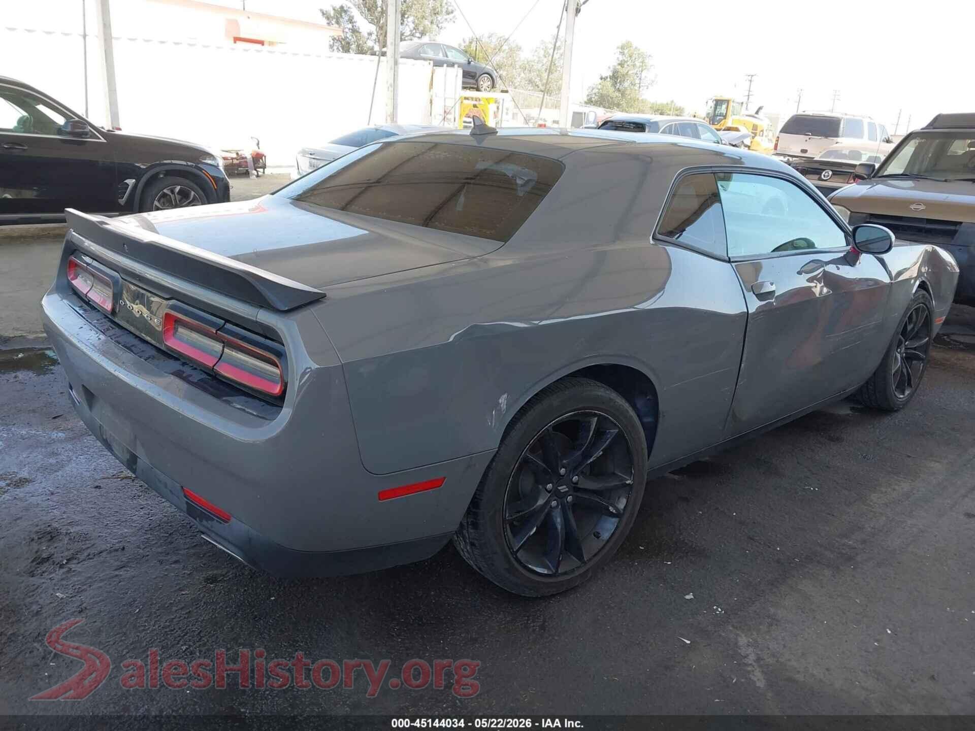 2018 DODGE CHALLENGER VIN 2C3CDZAGXJH334345, rear driver side