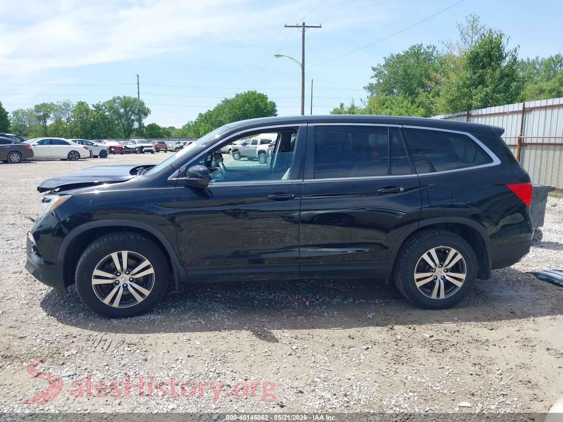 2017 HONDA PILOT VIN 5FNYF6H38HB050550, auction photo 15
