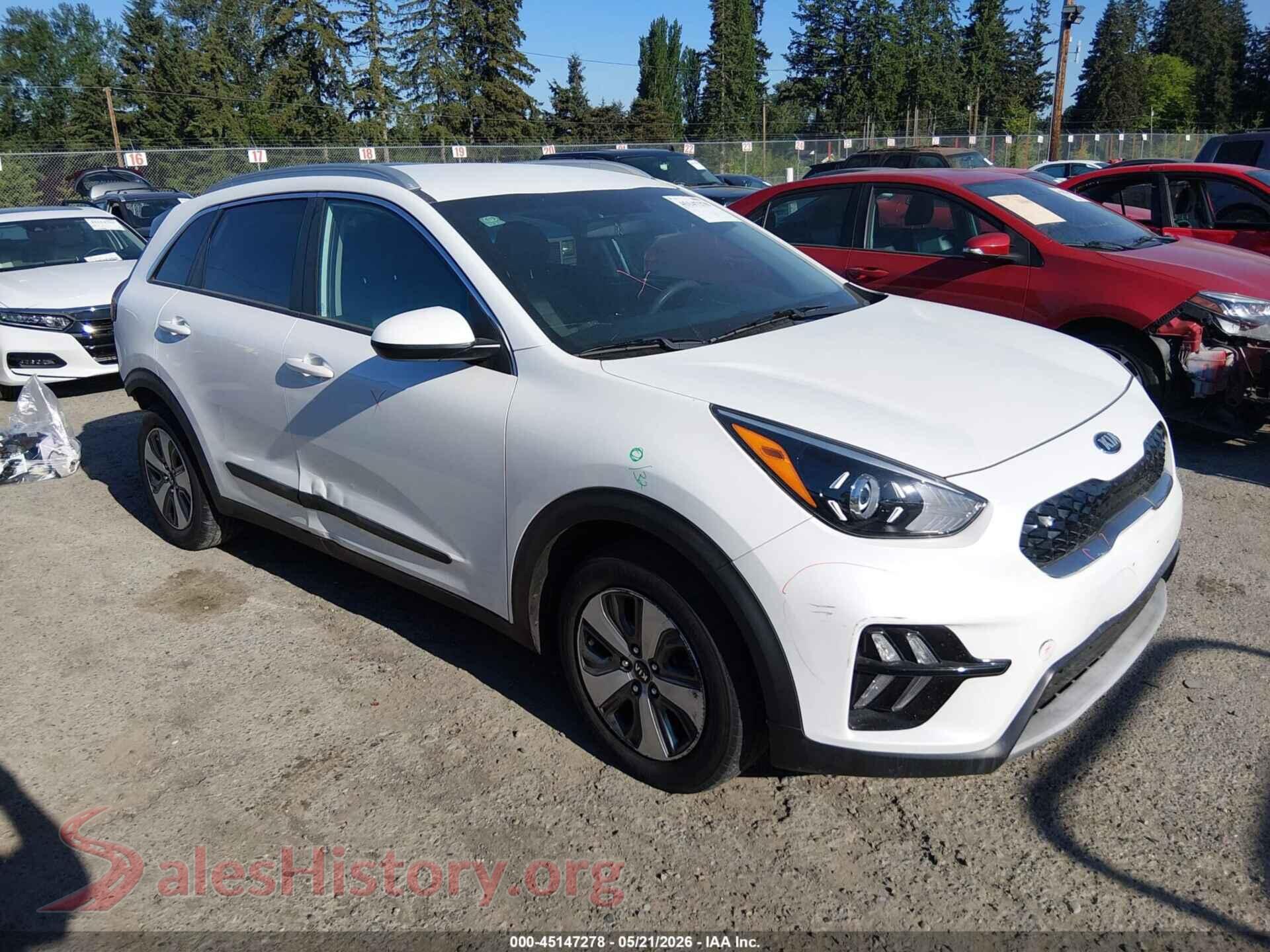 2020 KIA NIRO VIN KNDCB3LC9L5427022, auction photo