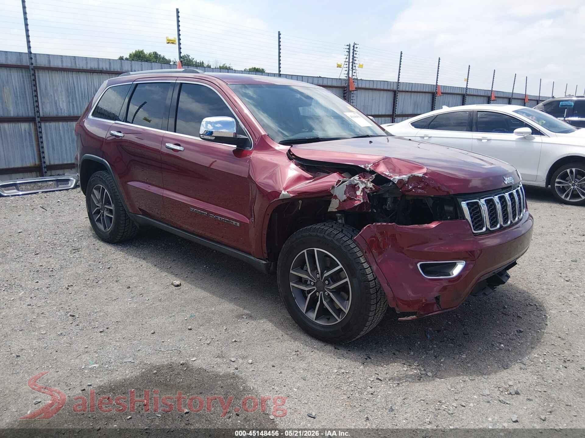 2021 JEEP GRAND CHEROKEE VIN 1C4RJEBG6MC678963, auction photo