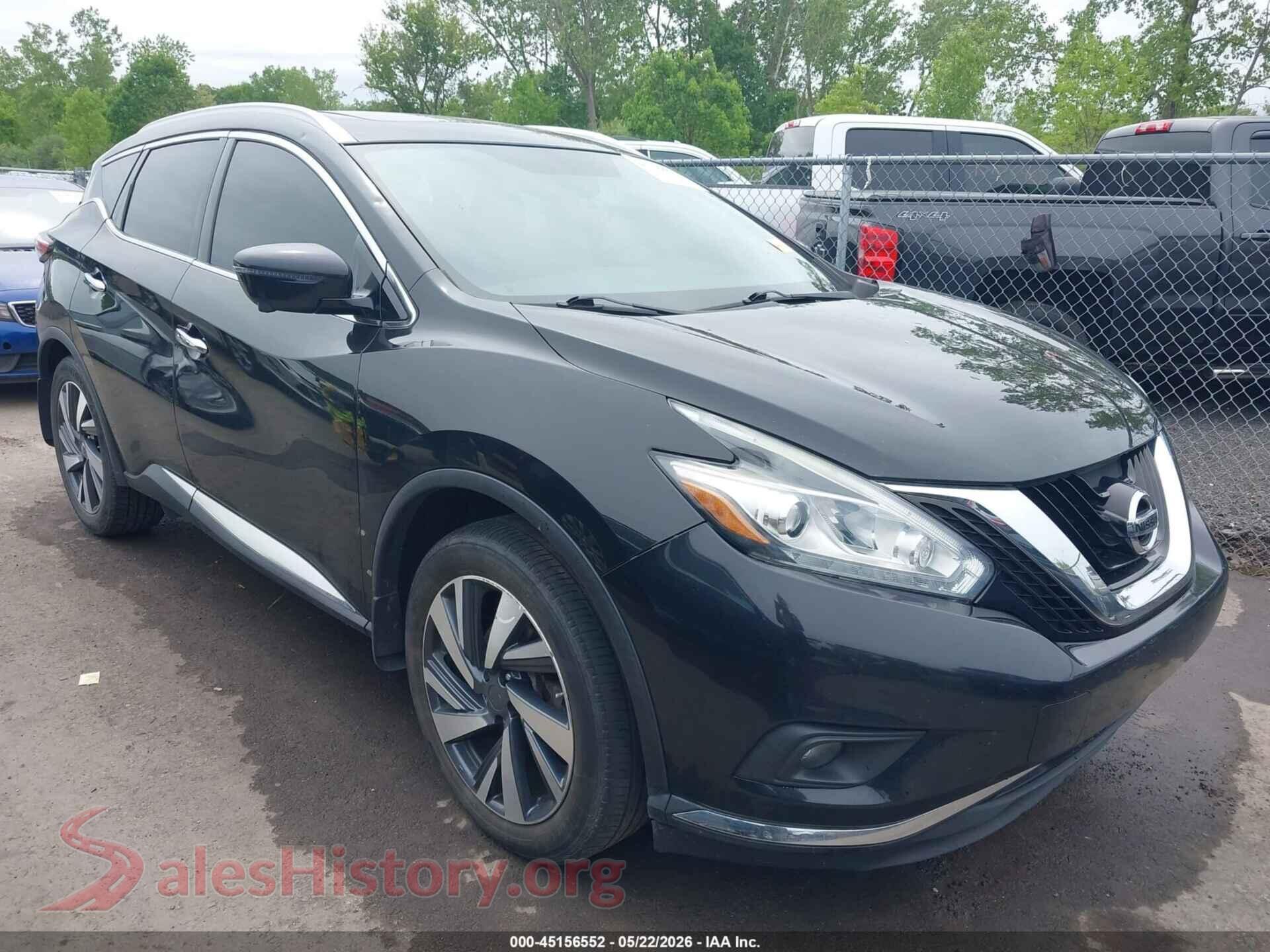 2017 NISSAN MURANO VIN 5N1AZ2MH5HN189499, auction photo