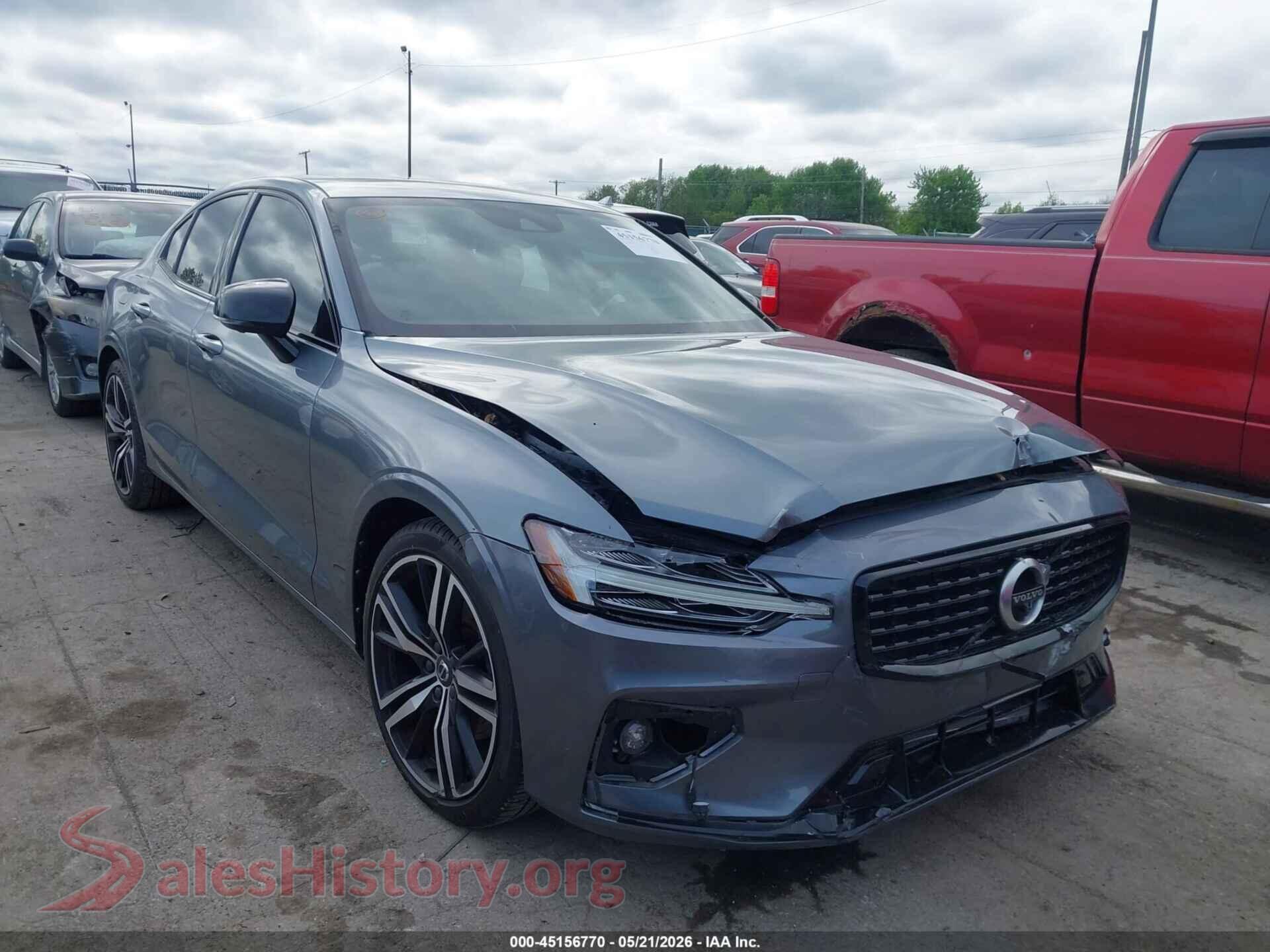 2021 VOLVO S60 VIN 7JR102FM0MG092588, auction photo
