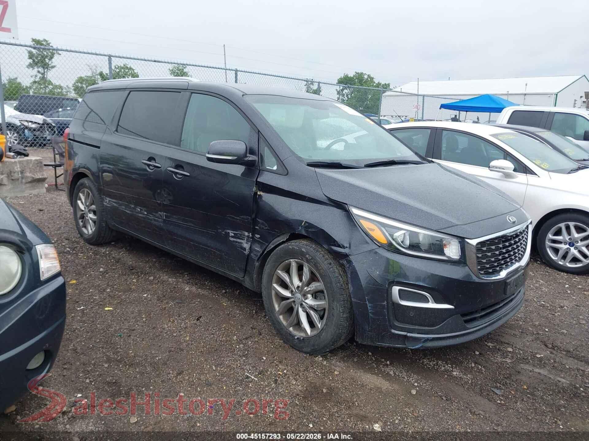2019 KIA SEDONA VIN KNDMB5C16K6525772, auction photo
