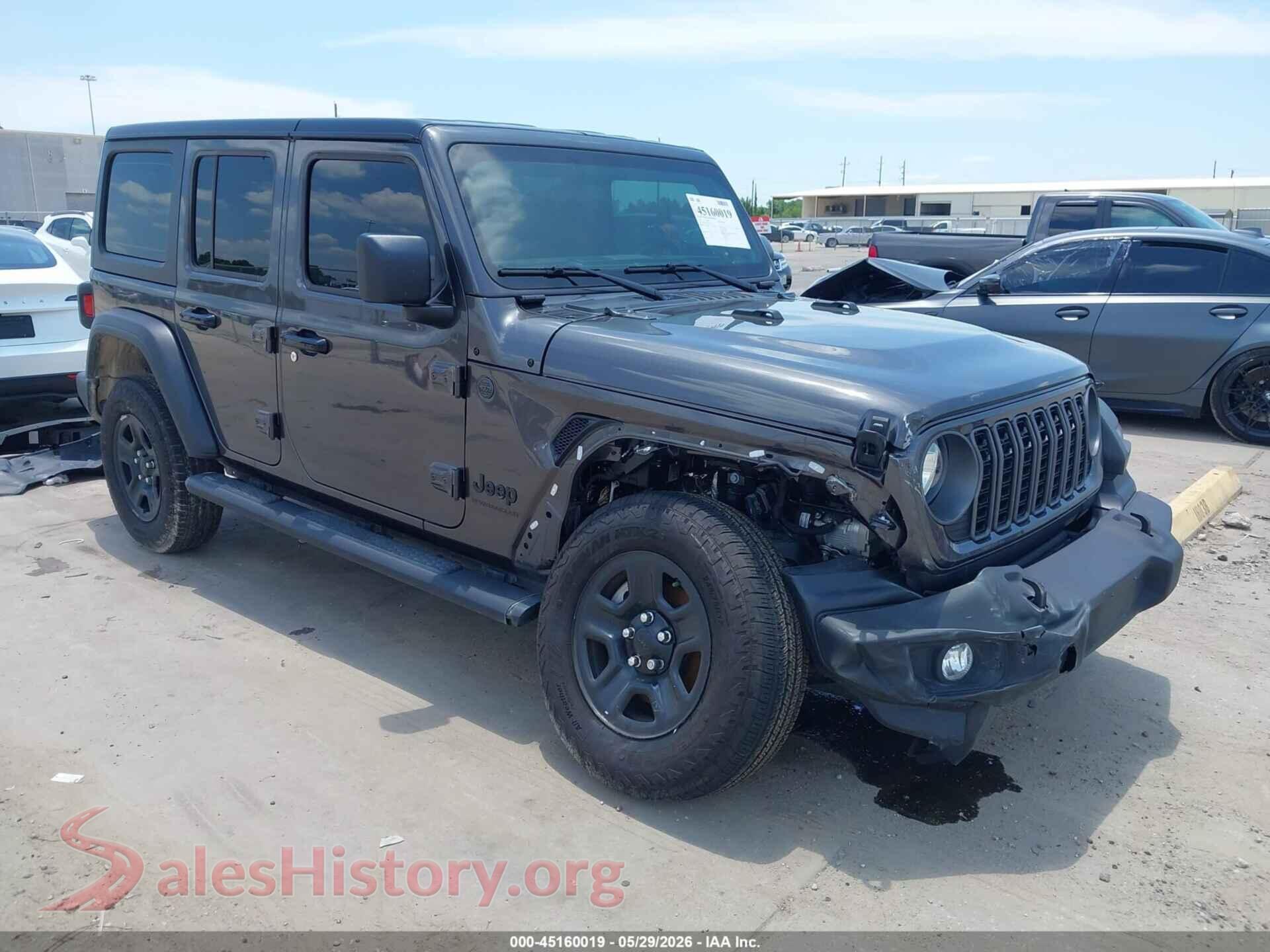 2025 JEEP WRANGLER VIN 1C4PJXDG5SW592555, auction photo