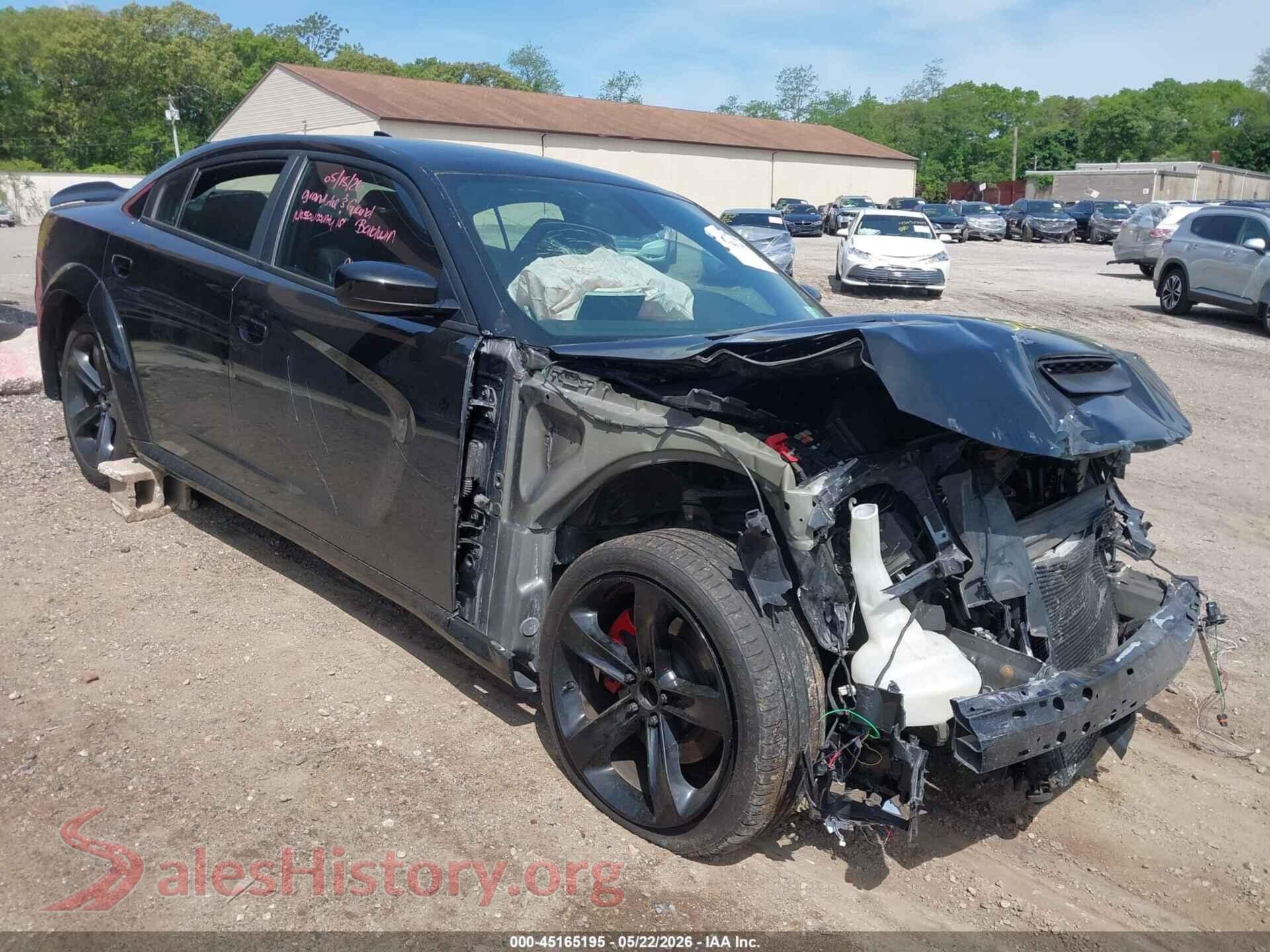 2018 DODGE CHARGER VIN 2C3CDXCTXJH146956, auction photo