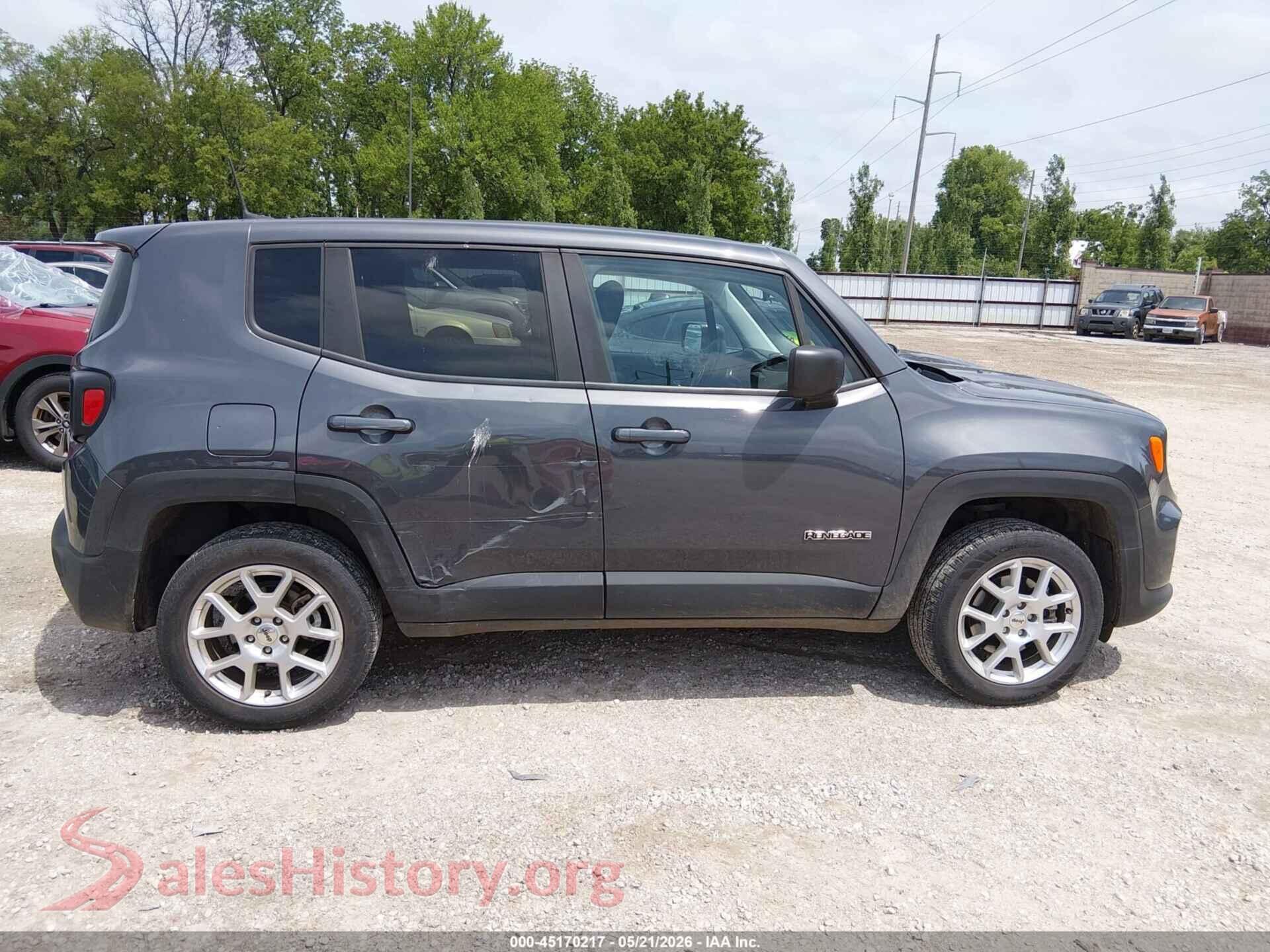 2023 JEEP RENEGADE VIN ZACNJDB10PPP17161, auction photo 13