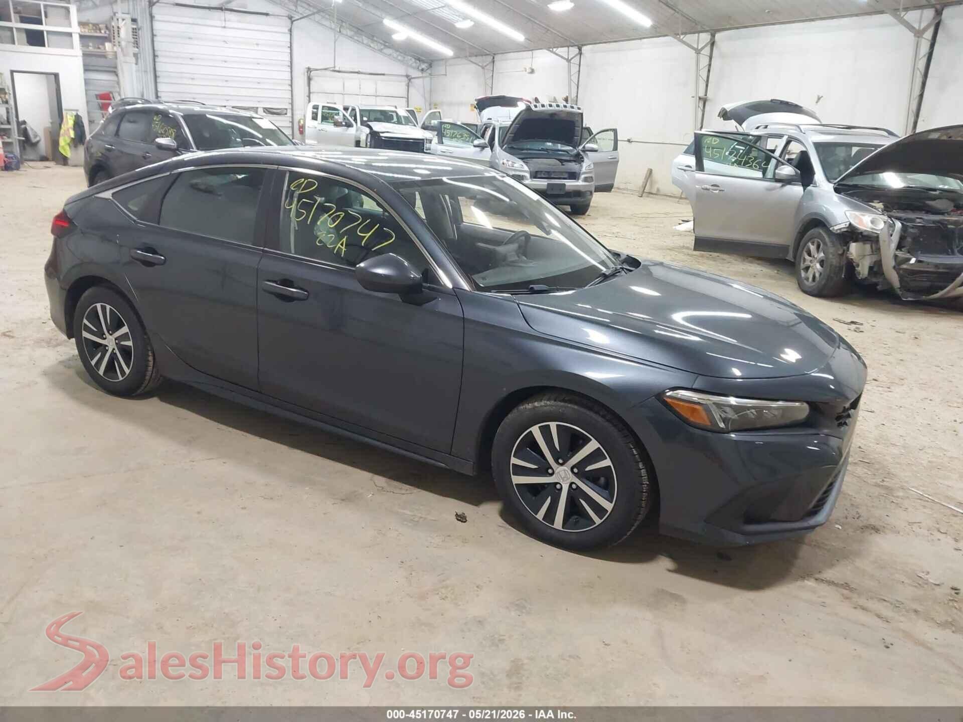 2022 HONDA CIVIC VIN 19XFL2H54NE001146, auction photo