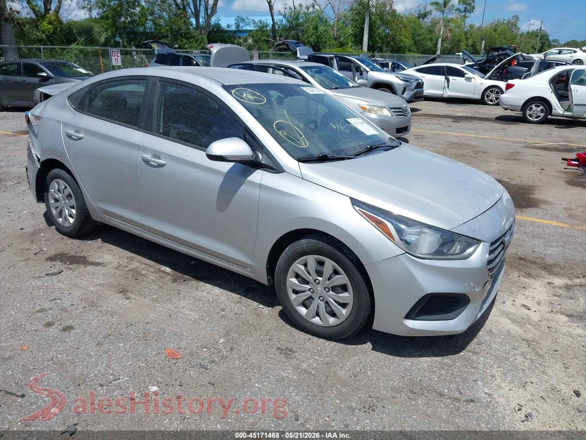 3KPC24A3XKE044833 2019 HYUNDAI ACCENT