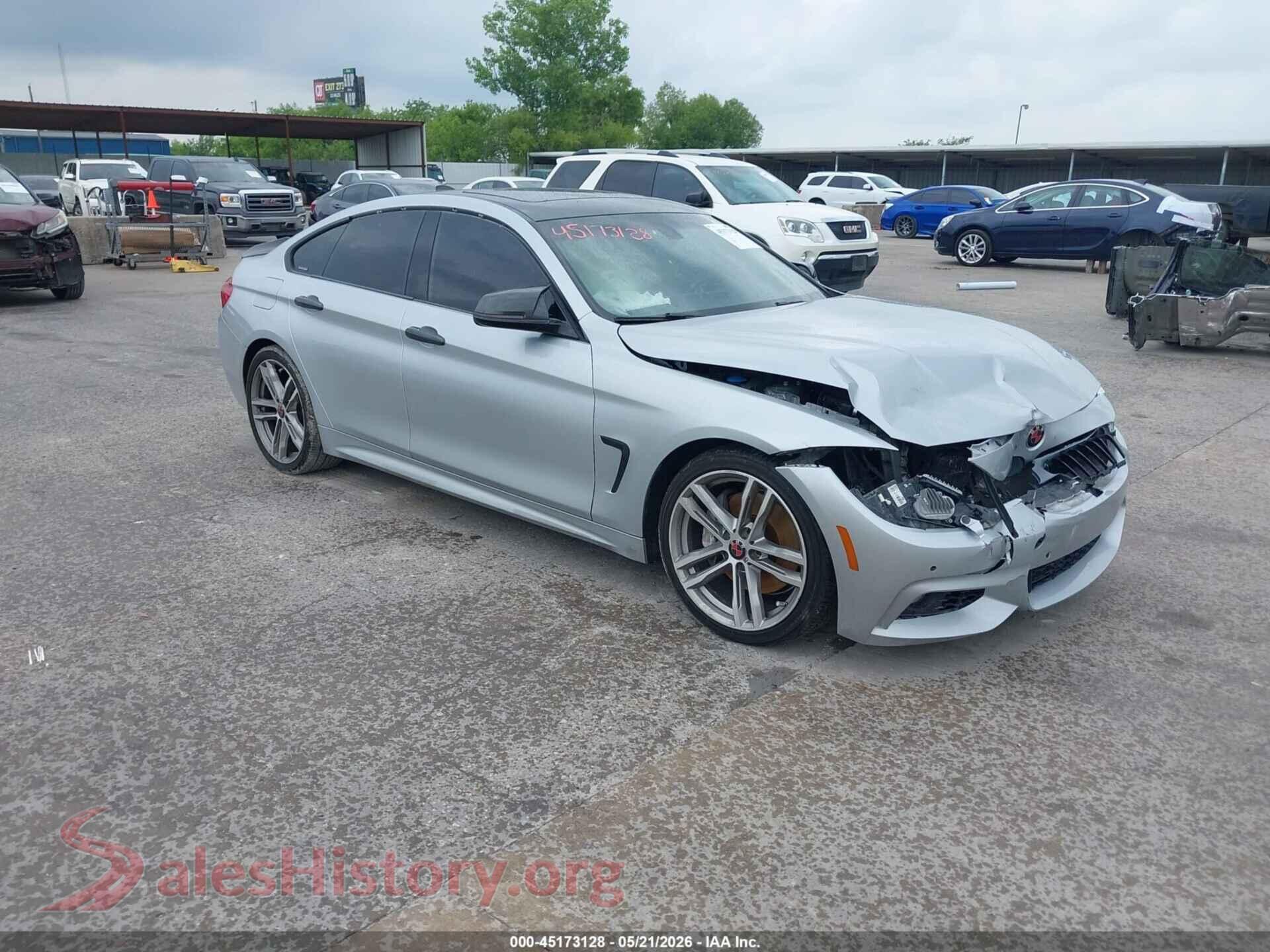 2018 BMW 430I GRAN COUPE VIN WBA4J1C54JBG77845, auction photo