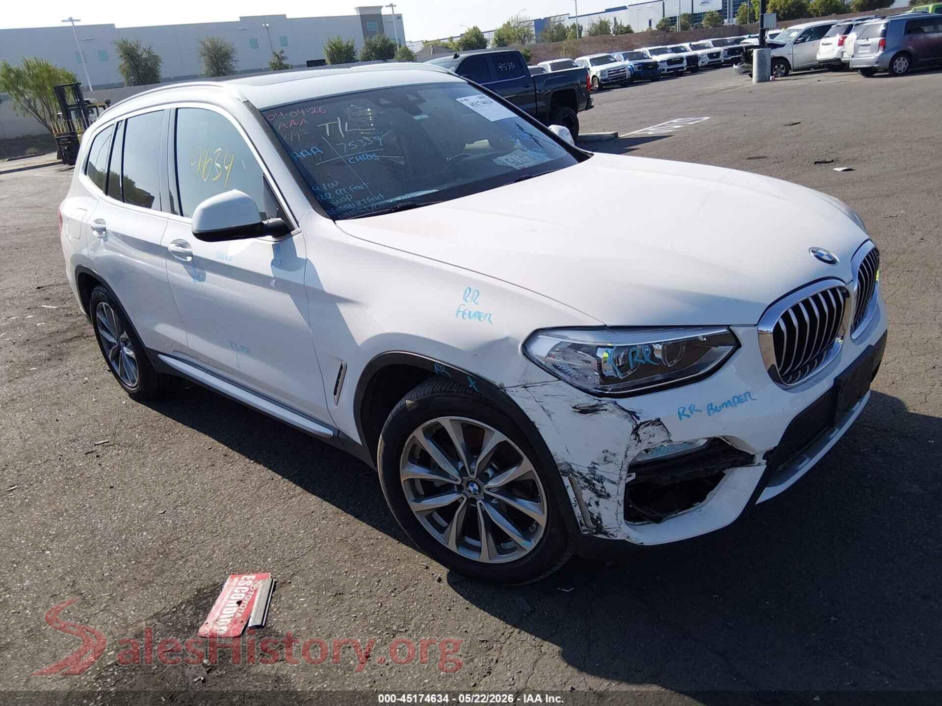 5UXTR7C54KLE96345 2019 BMW X3