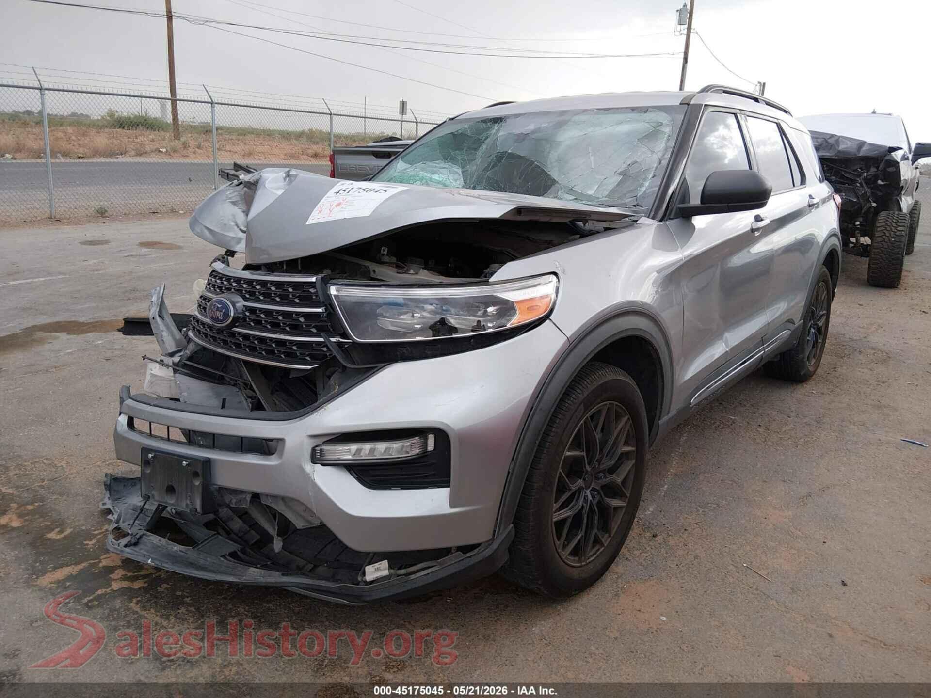2021 FORD EXPLORER VIN 1FMSK7DH7MGC15587, front view