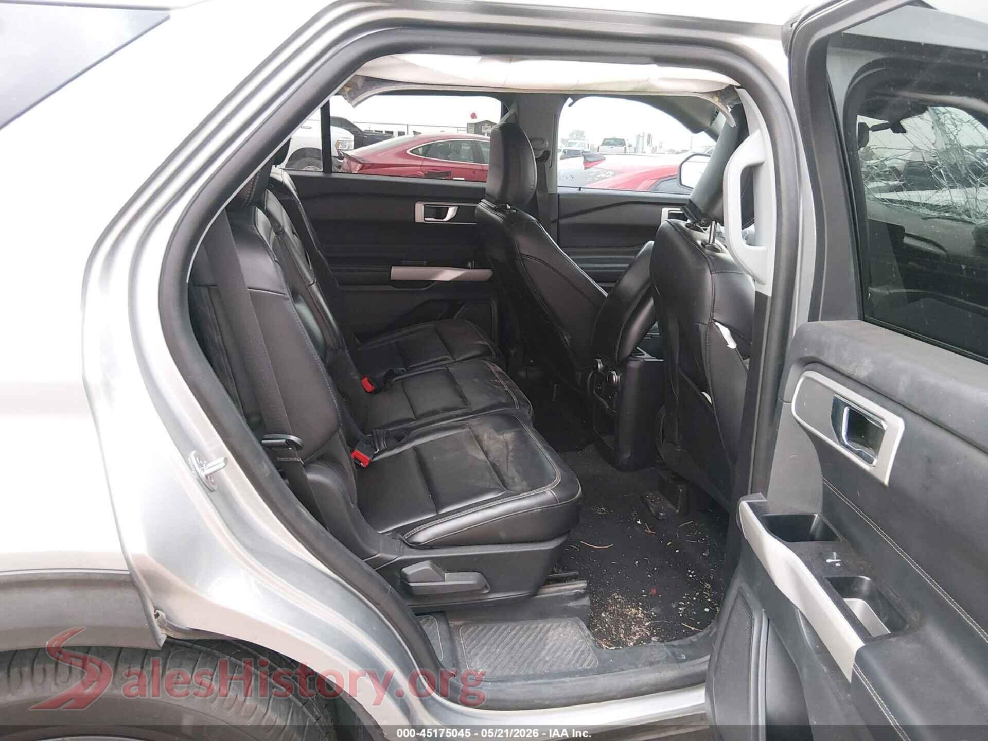 2021 FORD EXPLORER VIN 1FMSK7DH7MGC15587, front passenger side