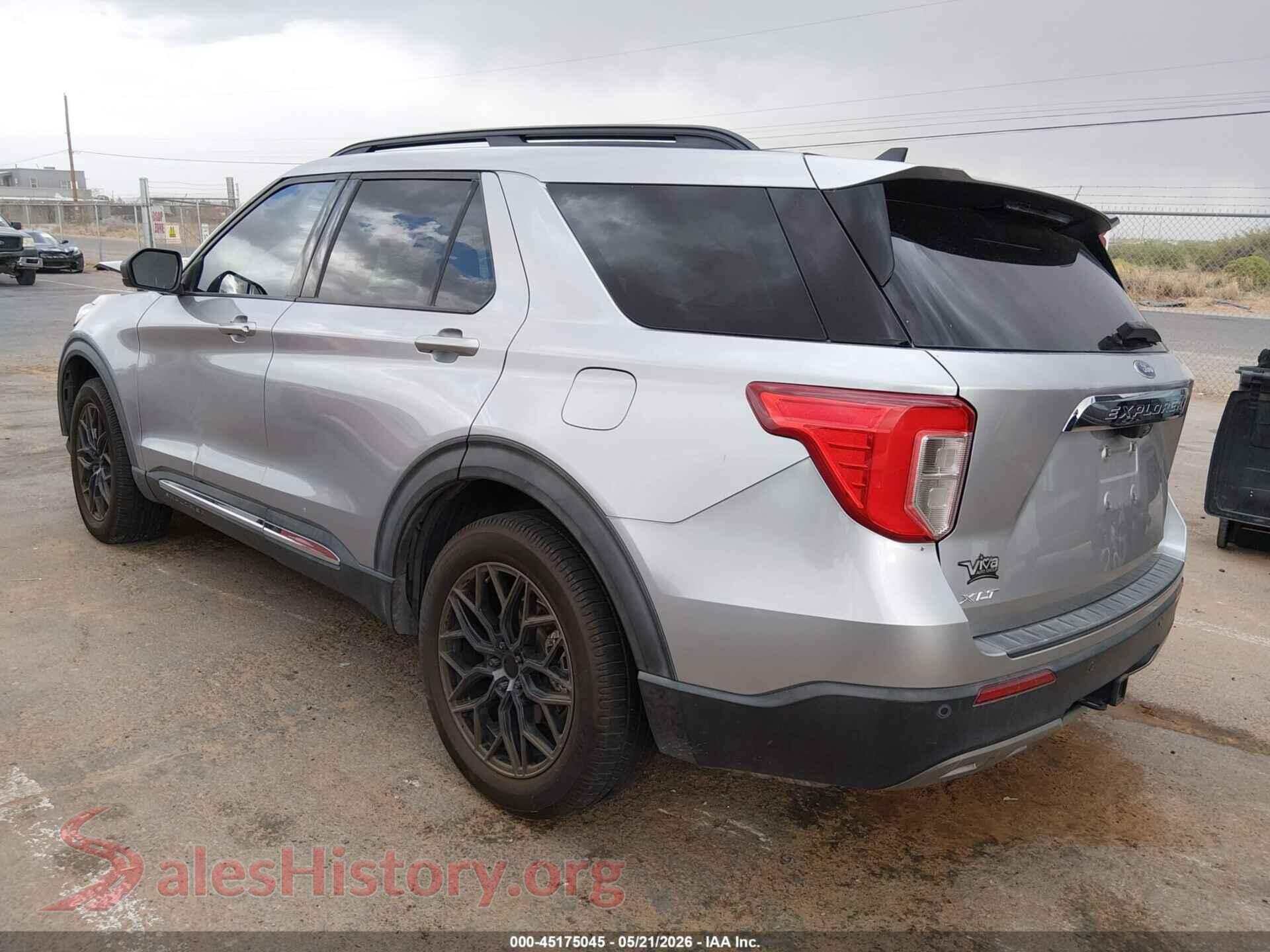 2021 FORD EXPLORER VIN 1FMSK7DH7MGC15587, driver side view
