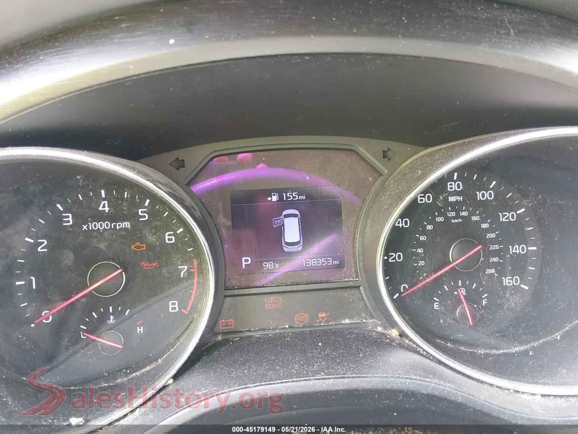 2019 KIA SEDONA VIN KNDMB5C18K6549104, passenger side view