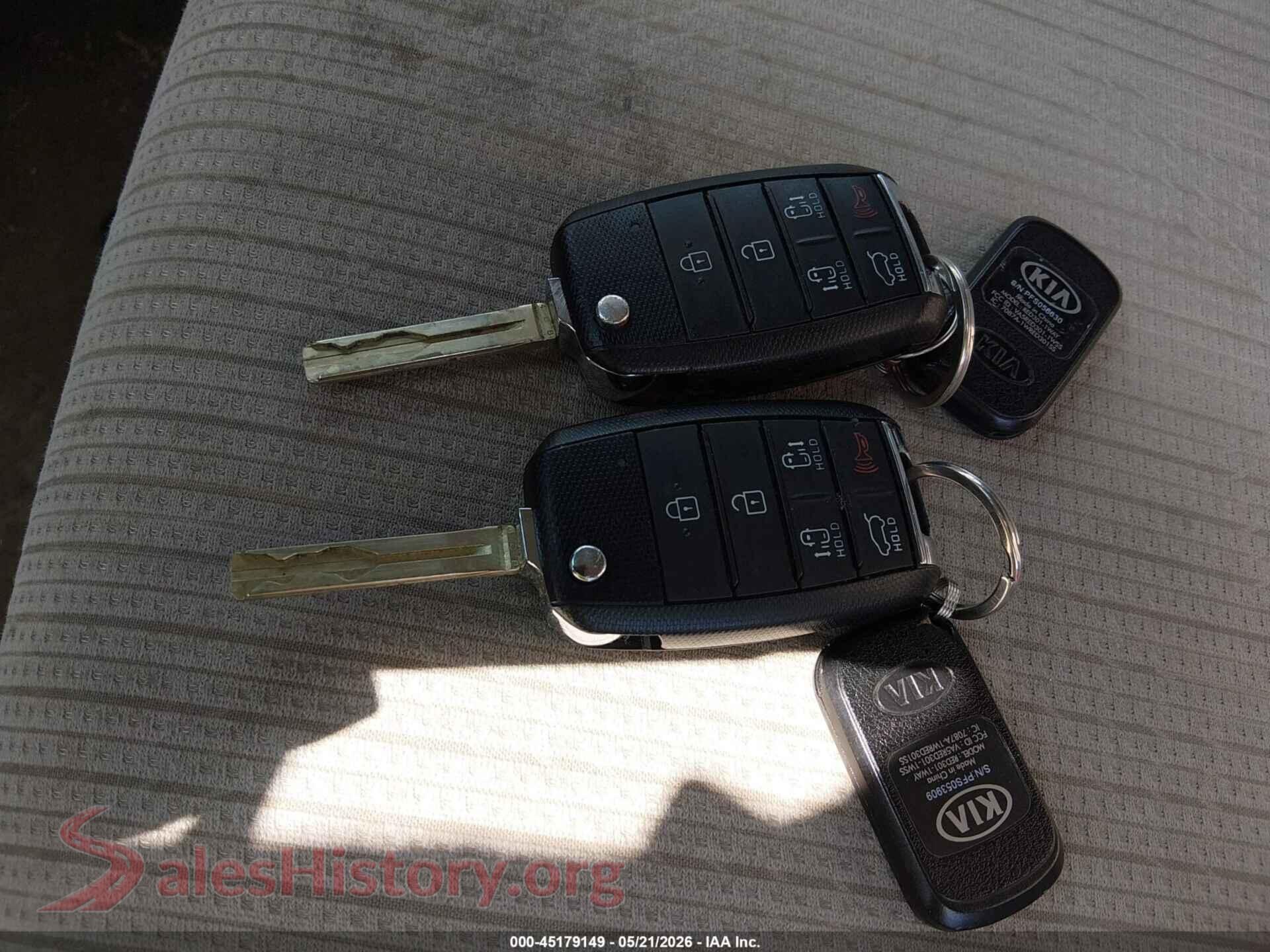 2019 KIA SEDONA VIN KNDMB5C18K6549104, odometer mileage