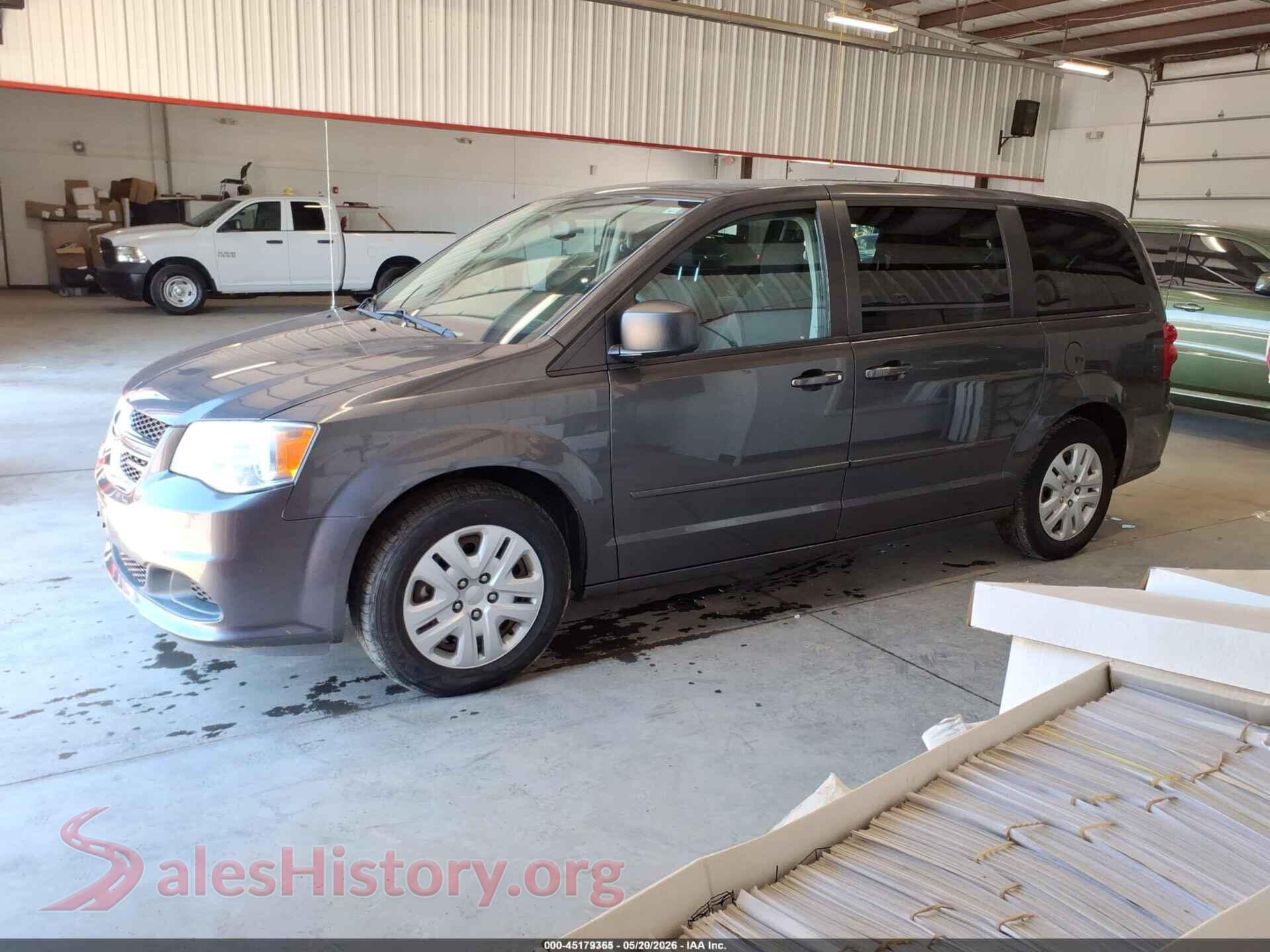 2017 DODGE GRAND CARAVAN VIN 2C4RDGBGXHR712595, front view