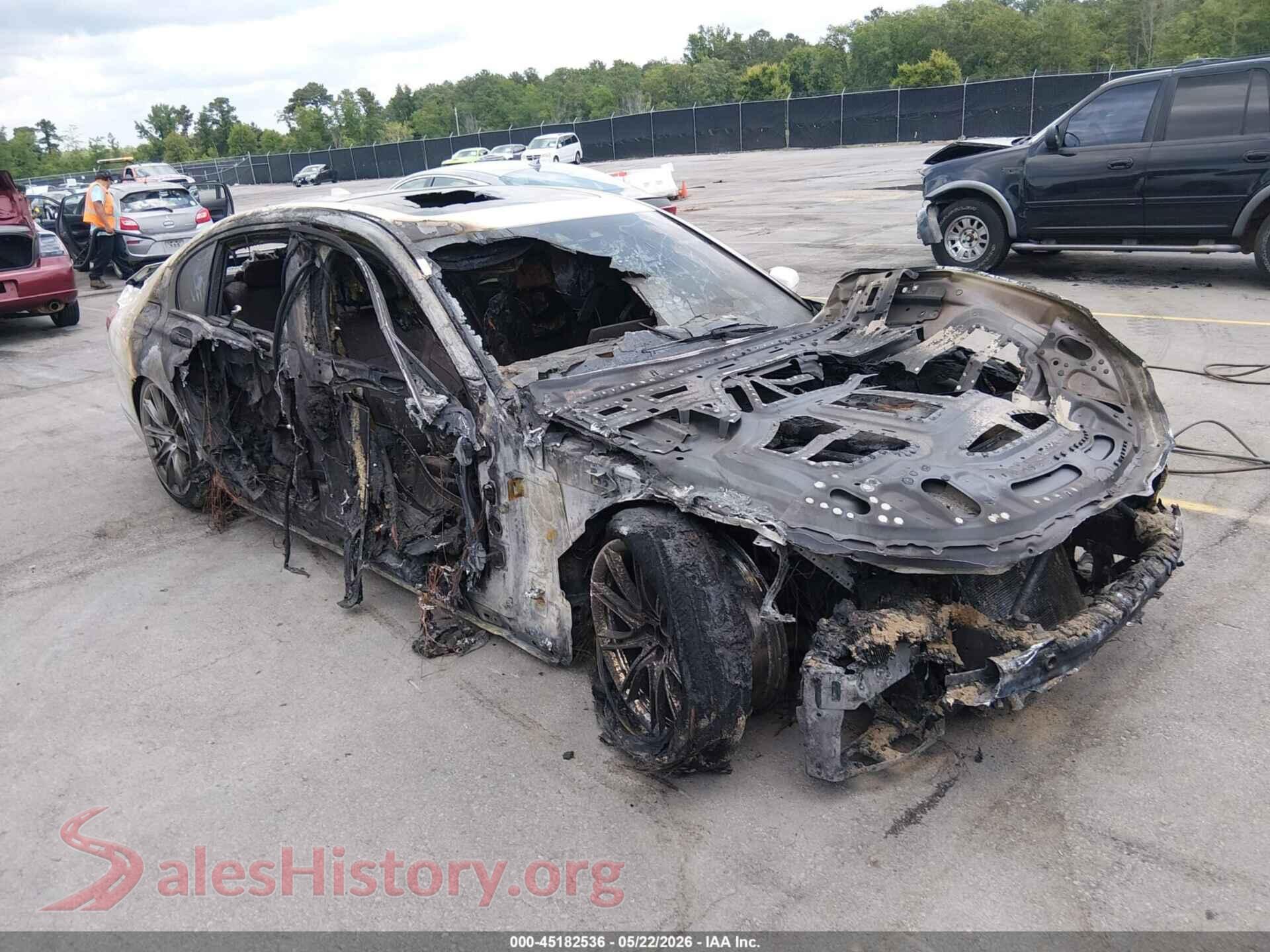 2019 BMW 740I VIN WBA7E2C53KB454394, auction photo
