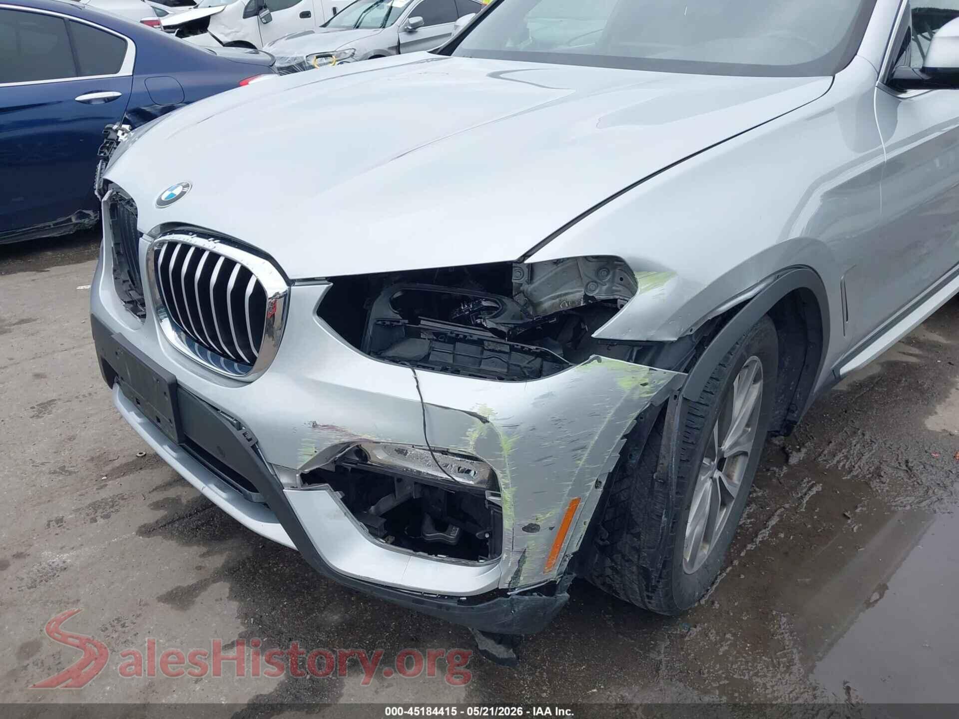 2019 BMW X3 VIN 5UXTR9C52KLD98748, rear passenger side