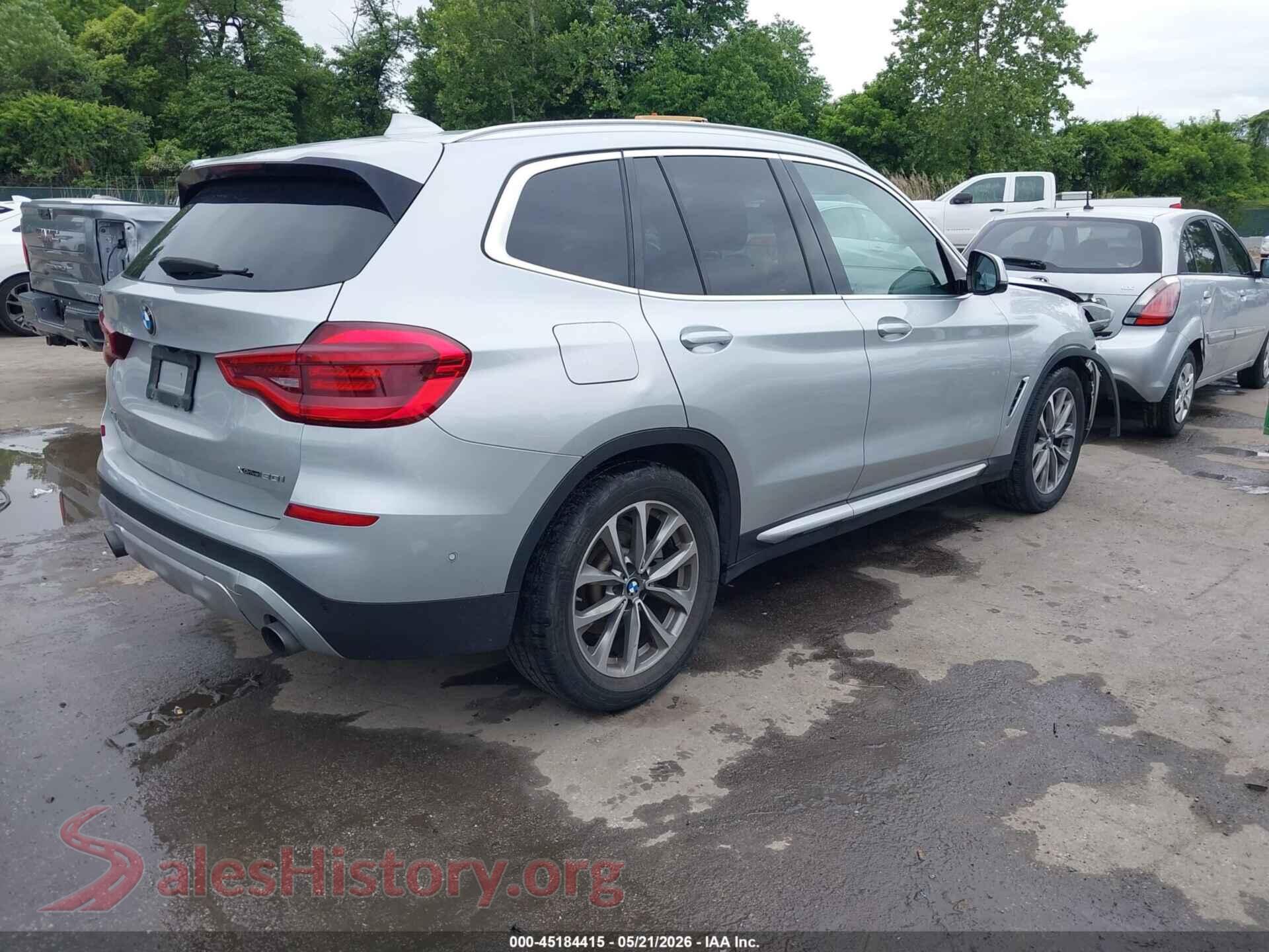 2019 BMW X3 VIN 5UXTR9C52KLD98748, rear driver side