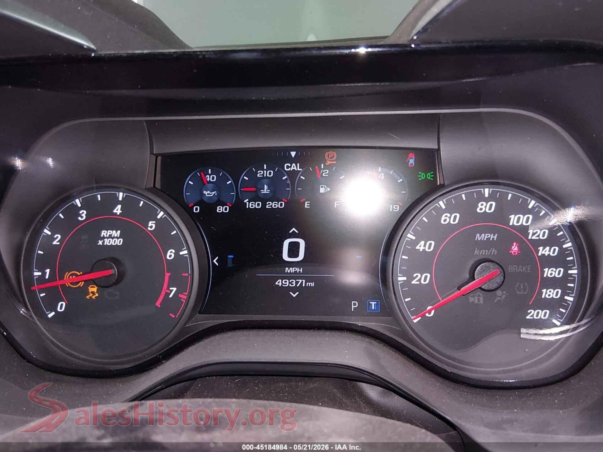 2019 CHEVROLET CAMARO VIN 1G1FH1R73K0123148, passenger side view