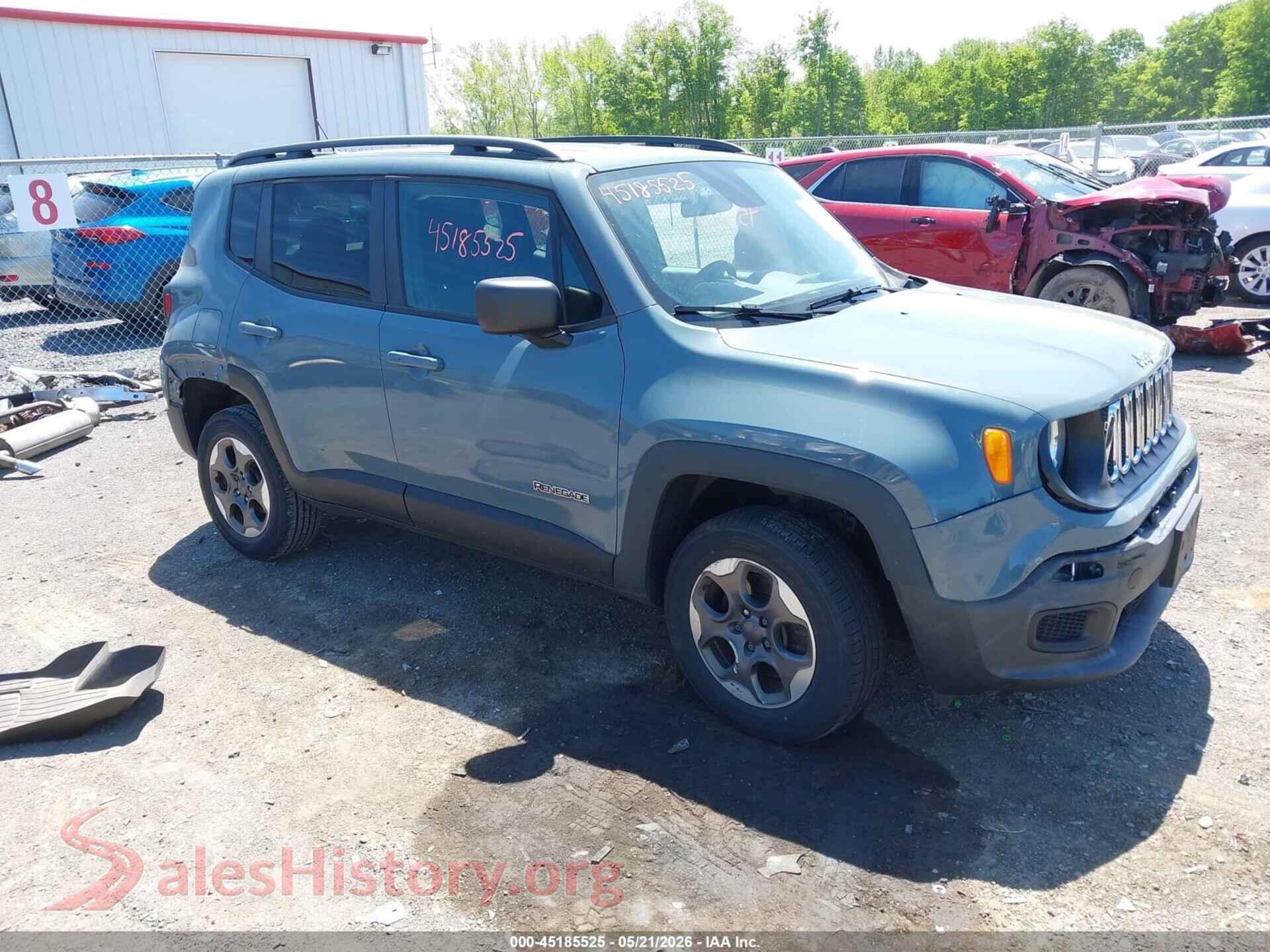 2017 JEEP RENEGADE VIN ZACCJBAB5HPE74196, auction photo