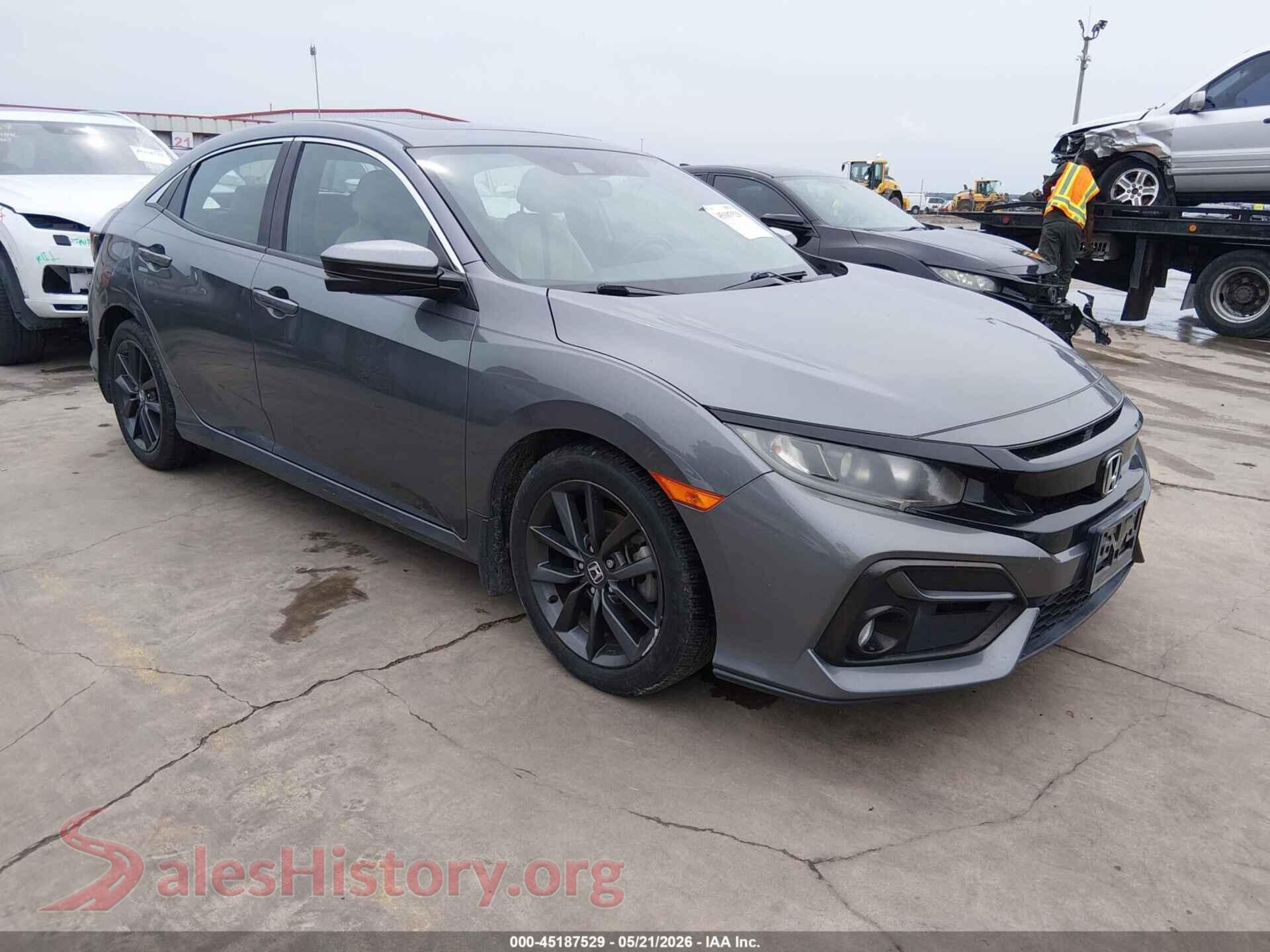 2020 HONDA CIVIC VIN SHHFK7H6XLU201267, auction photo