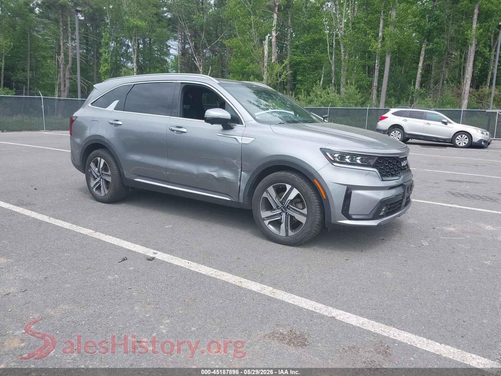 2022 KIA SORENTO PLUG-IN HYBRID VIN KNDRMDLH4N5101637, auction photo