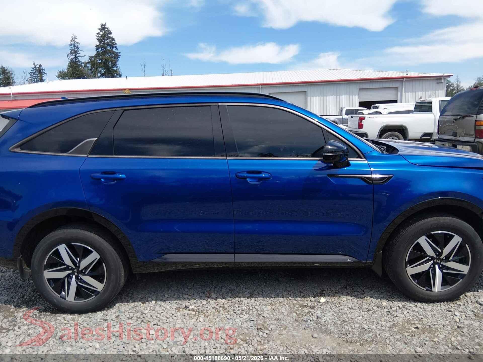2021 KIA SORENTO VIN 5XYRHDLF2MG029197, auction photo 14