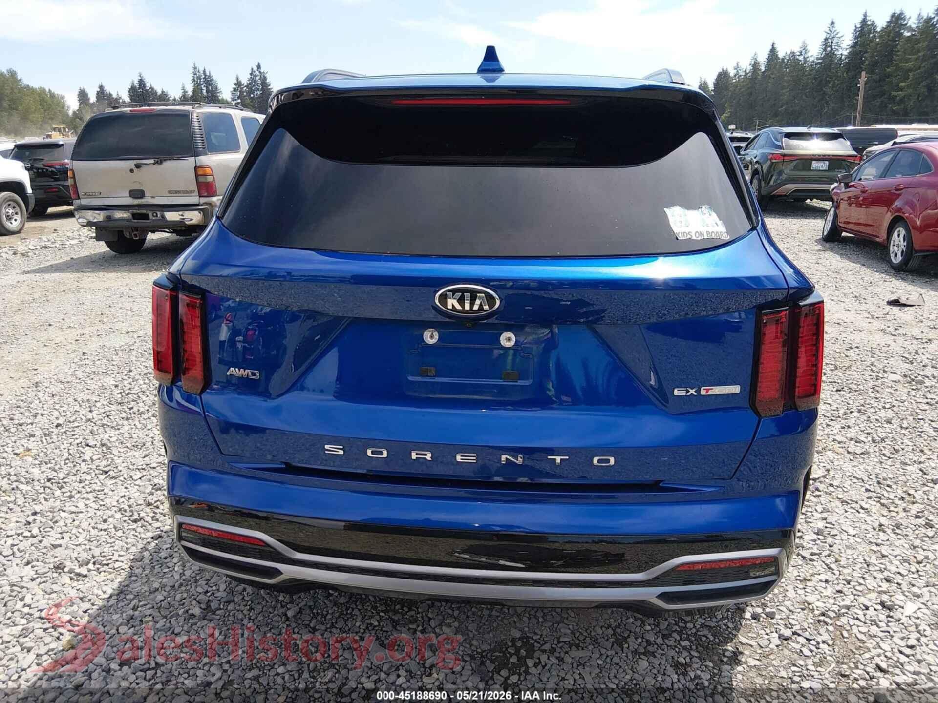 2021 KIA SORENTO VIN 5XYRHDLF2MG029197, auction photo 17