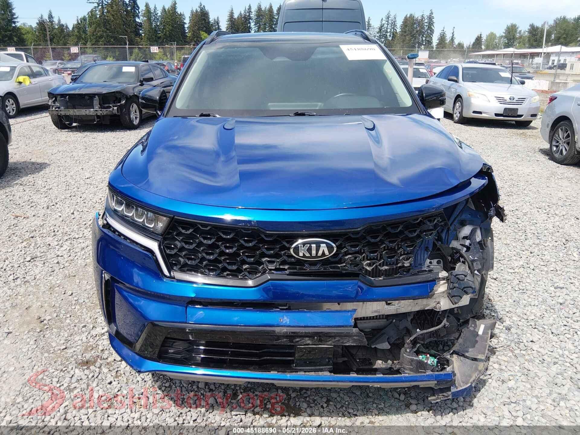 2021 KIA SORENTO VIN 5XYRHDLF2MG029197, auction photo 13