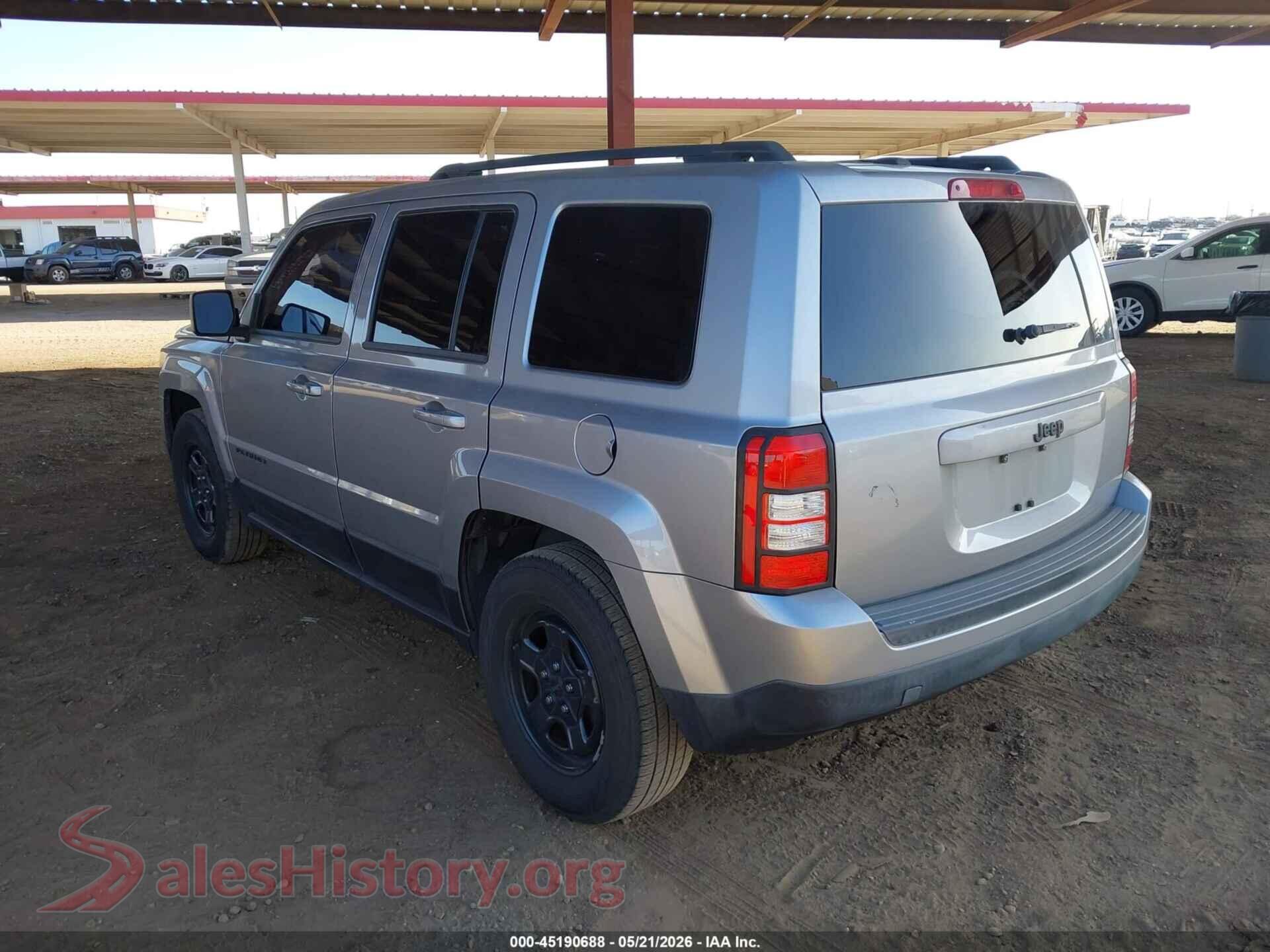 2017 JEEP PATRIOT VIN 1C4NJPBA5HD201334, driver side view