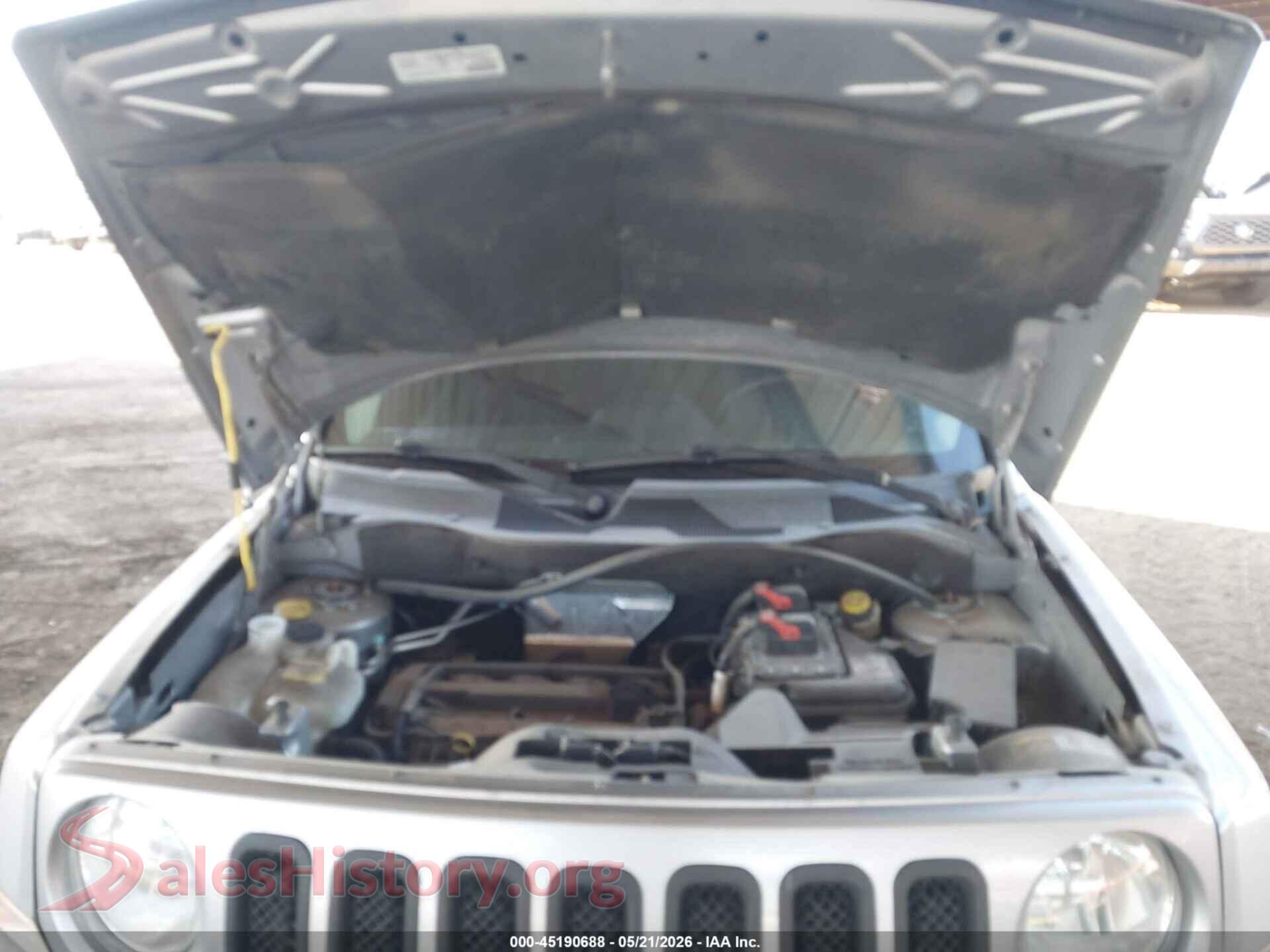 2017 JEEP PATRIOT VIN 1C4NJPBA5HD201334, interior dashboard