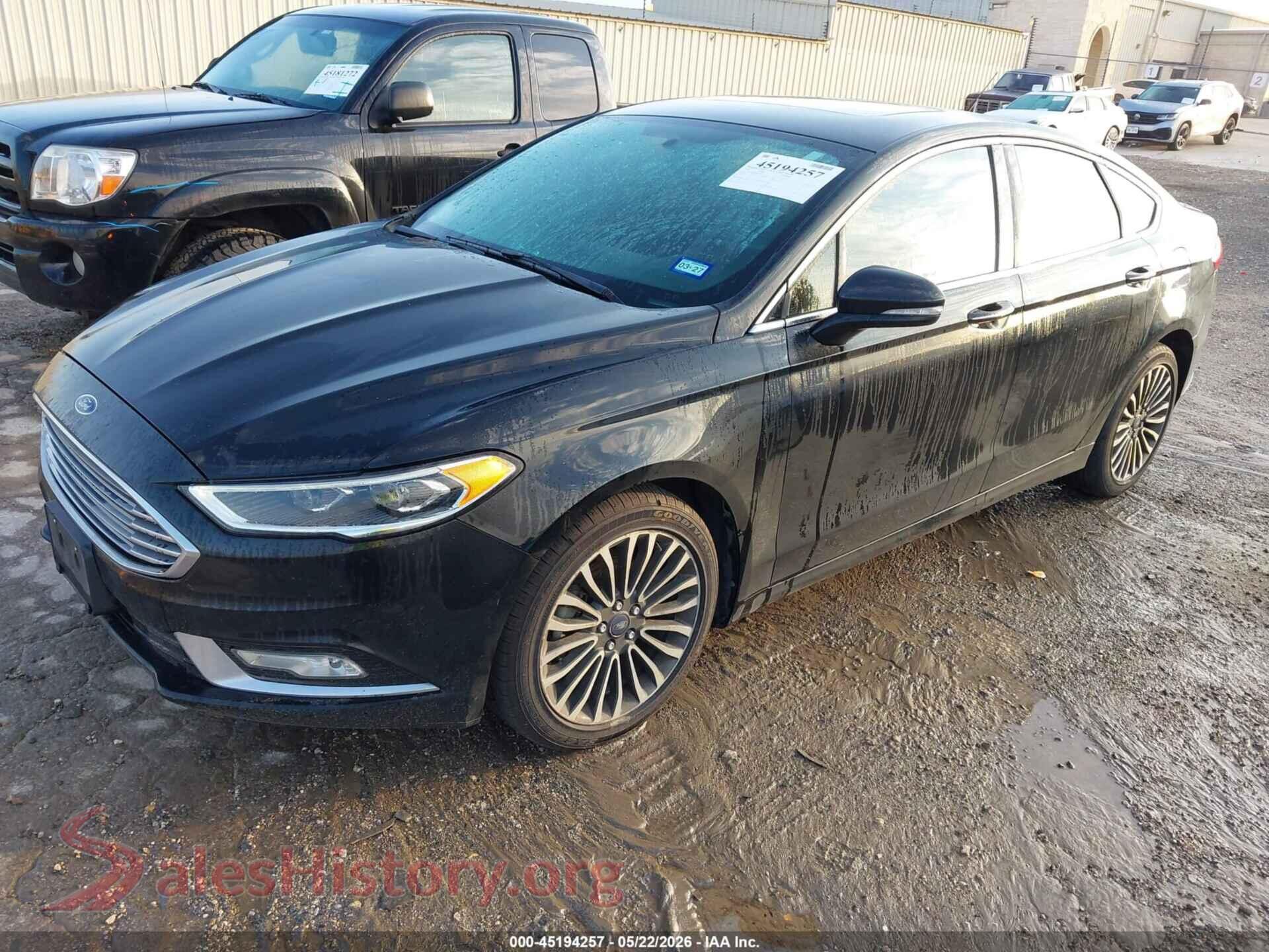 2018 FORD FUSION VIN 3FA6P0D96JR128216, front view
