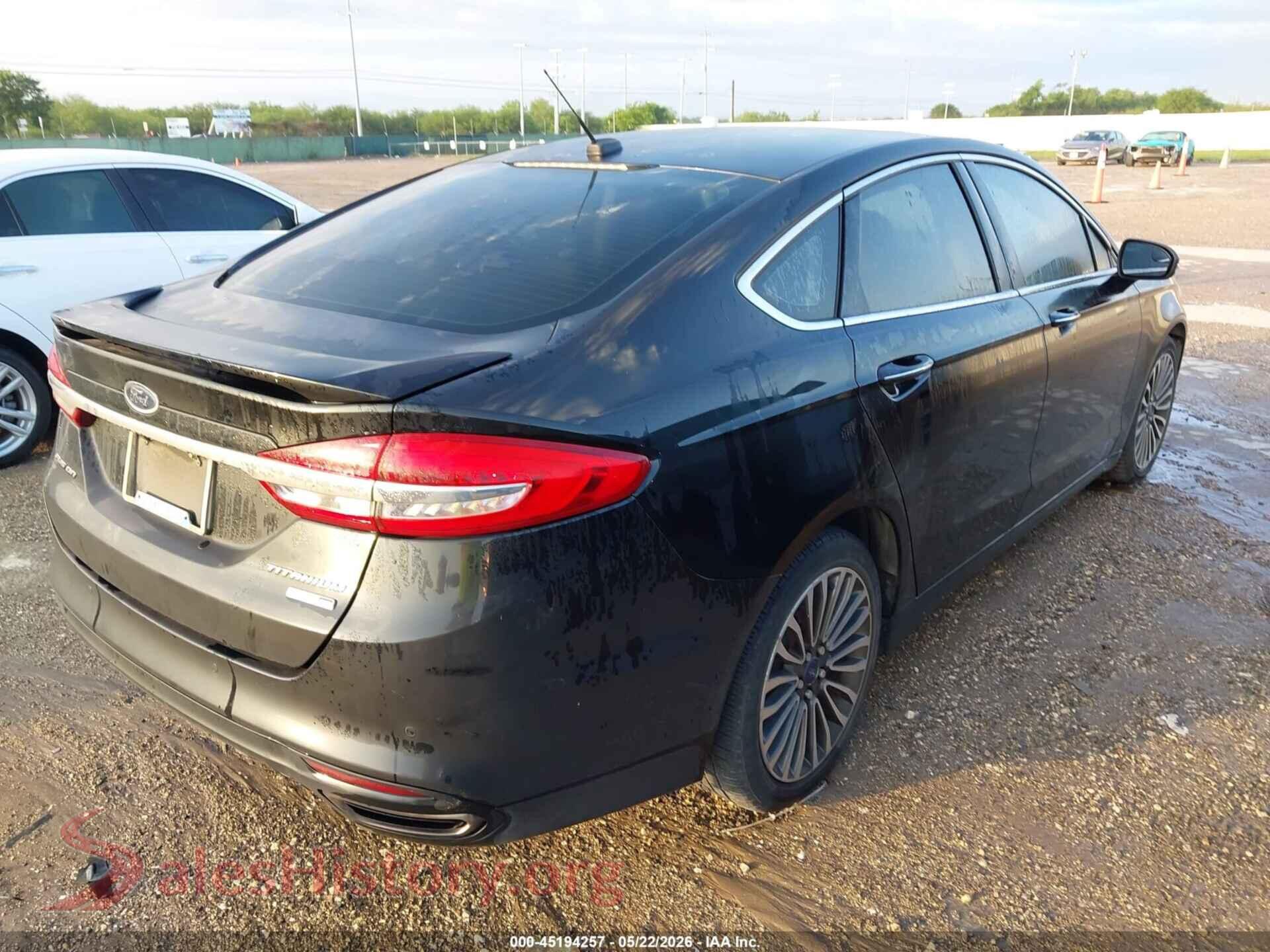 2018 FORD FUSION VIN 3FA6P0D96JR128216, rear driver side