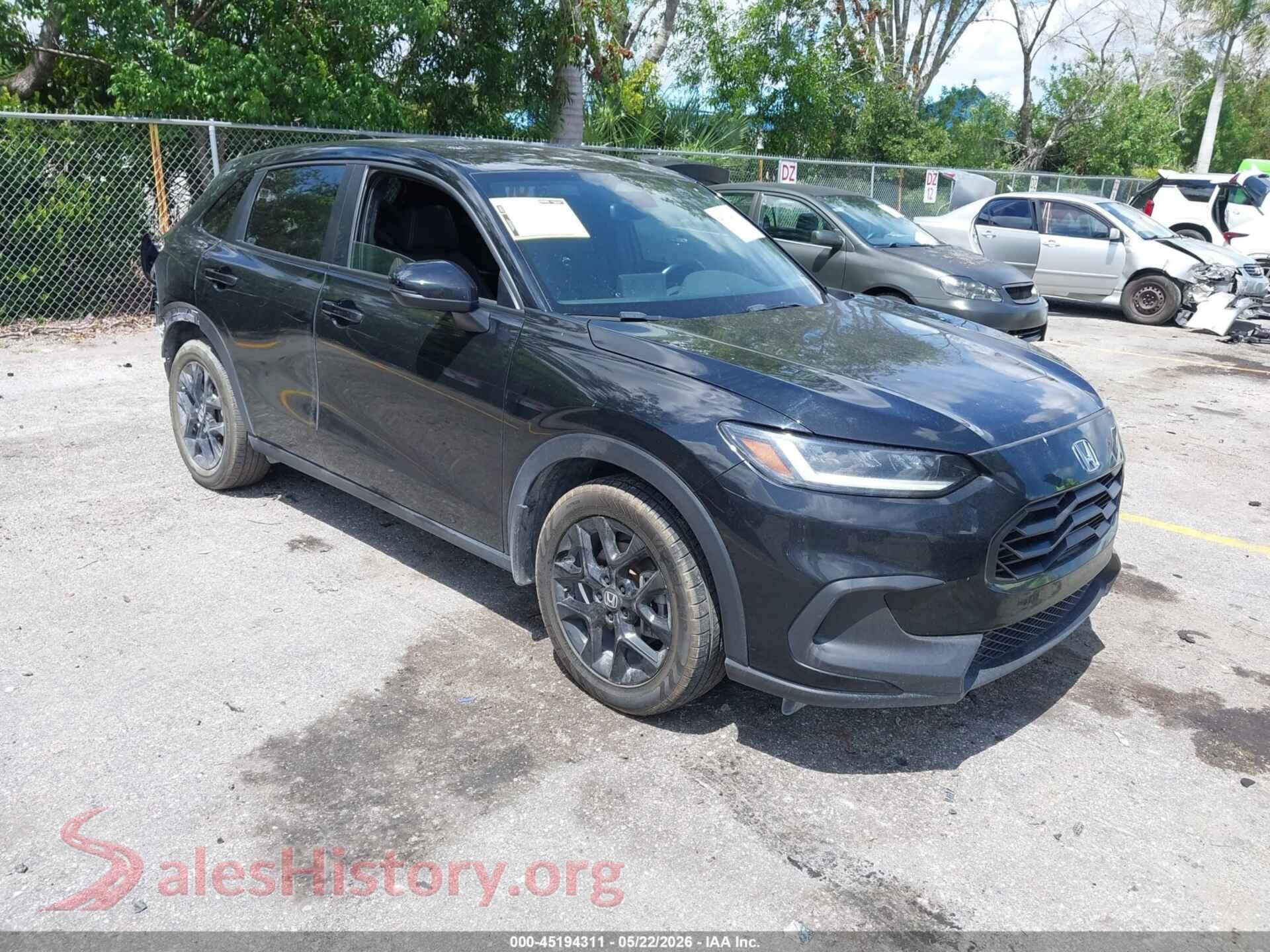 2025 HONDA HR-V VIN 3CZRZ1H50SM720508, auction photo