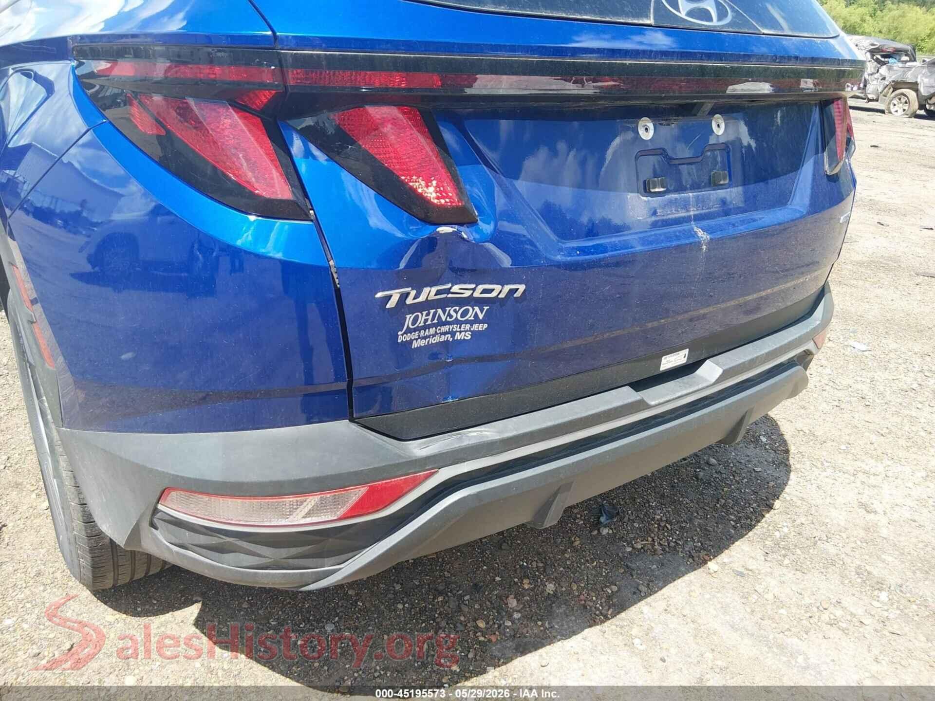 2024 HYUNDAI TUCSON VIN 5NMJBCDEXRH354157, rear passenger side