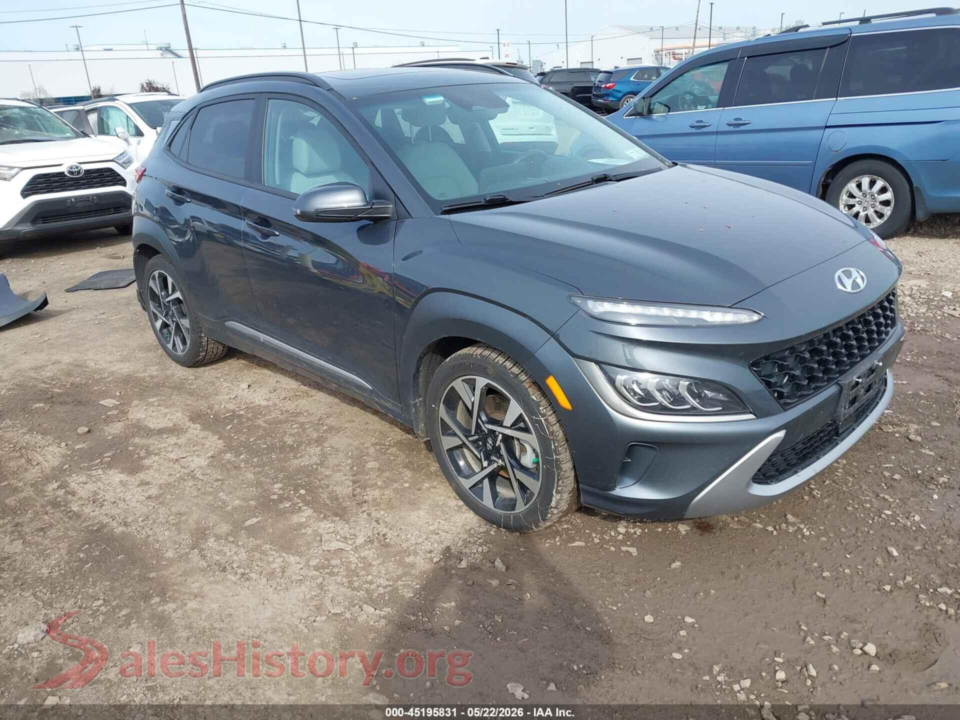 2022 HYUNDAI KONA VIN KM8K5CA30NU883789, auction photo