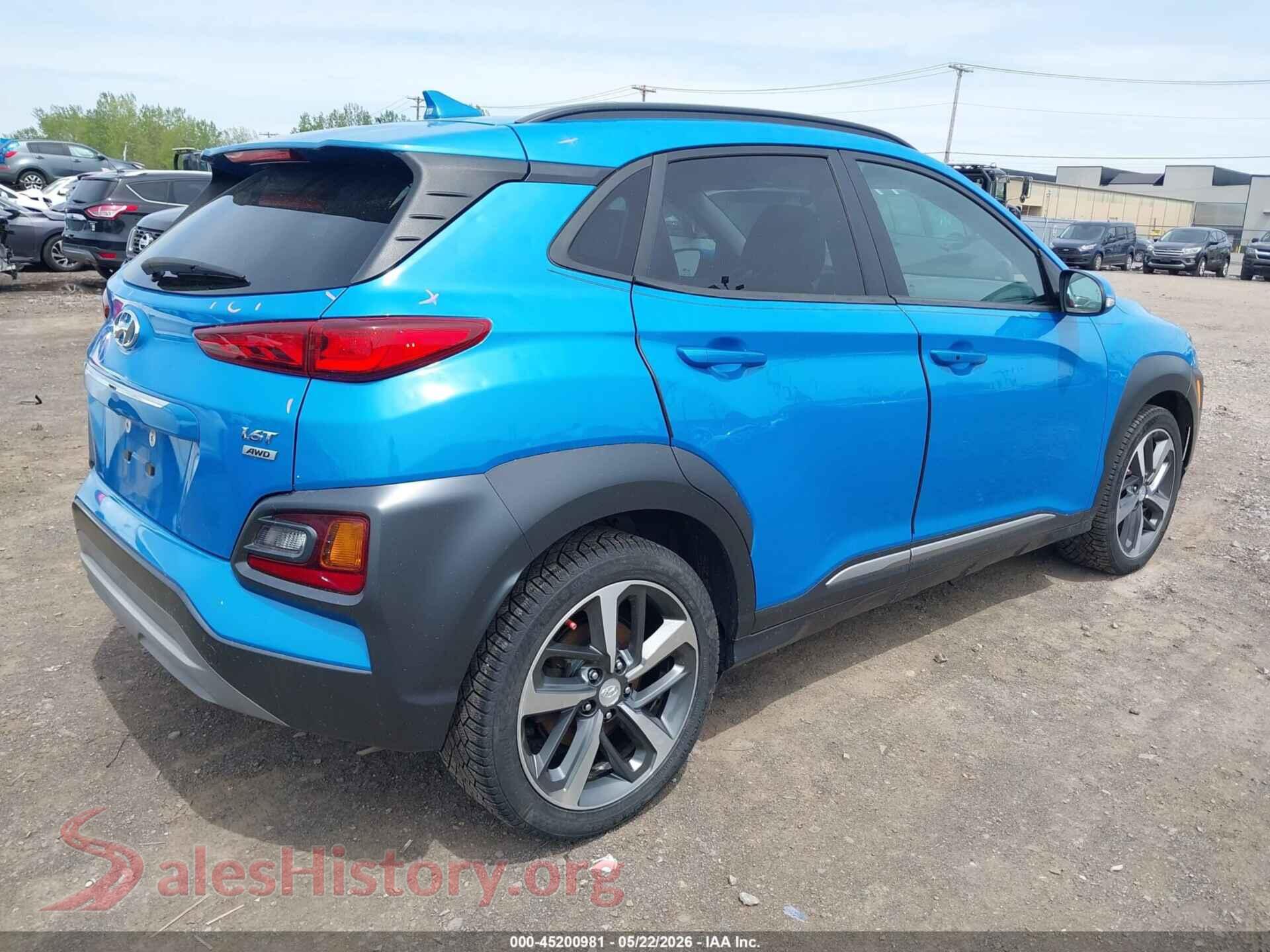 2021 HYUNDAI KONA VIN KM8K3CA58MU601243, rear driver side