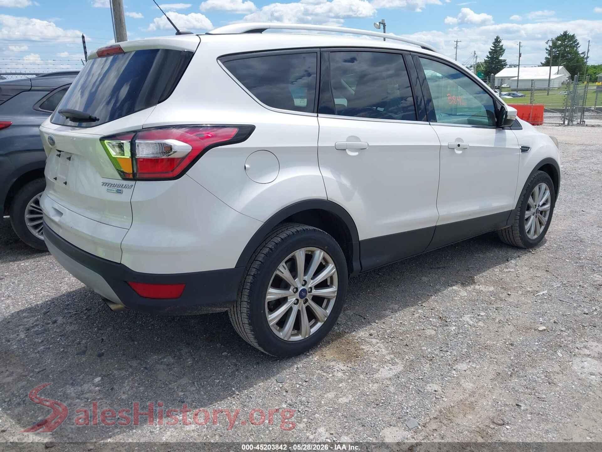 2017 FORD ESCAPE VIN 1FMCU9JD7HUC06276, rear driver side