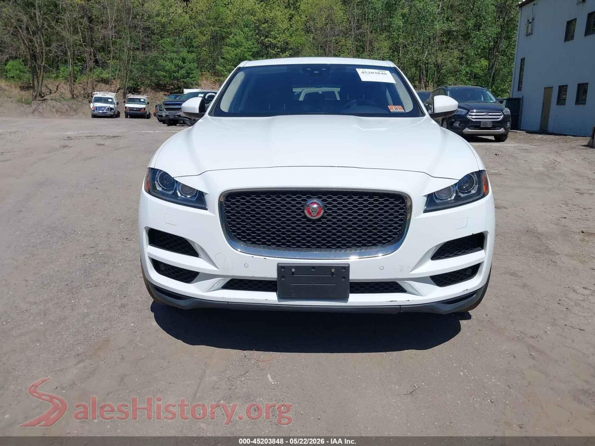 2019 JAGUAR F-PACE VIN SADCK2GX1KA392865, damage close-up