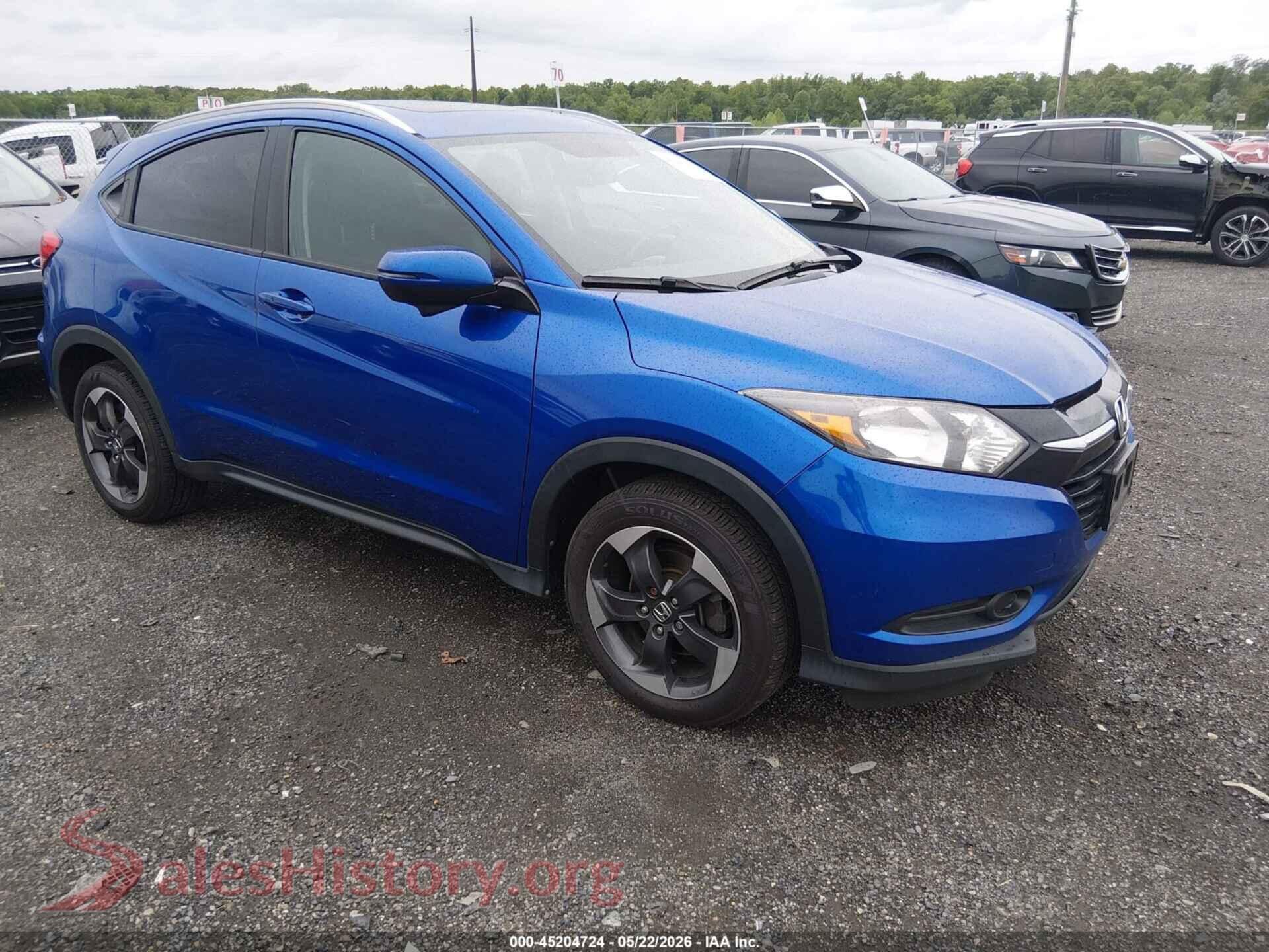 2018 HONDA HR-V VIN 3CZRU6H70JM700786, auction photo