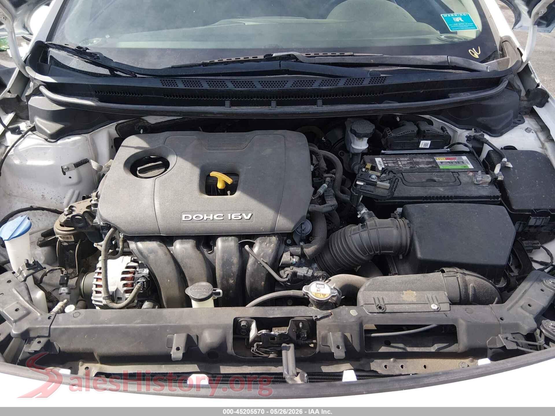 2018 KIA FORTE VIN 3KPFK4A73JE184916, interior dashboard