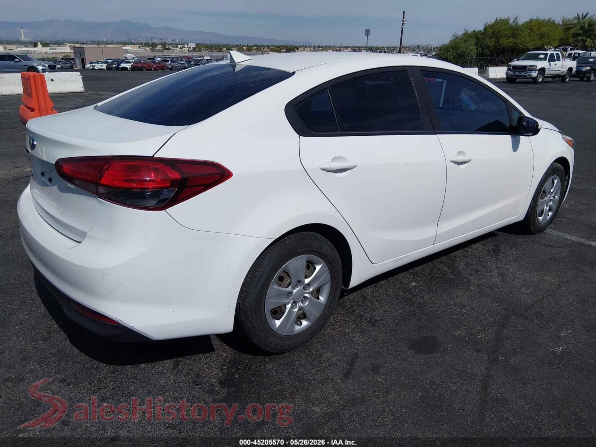 2018 KIA FORTE VIN 3KPFK4A73JE184916, rear driver side