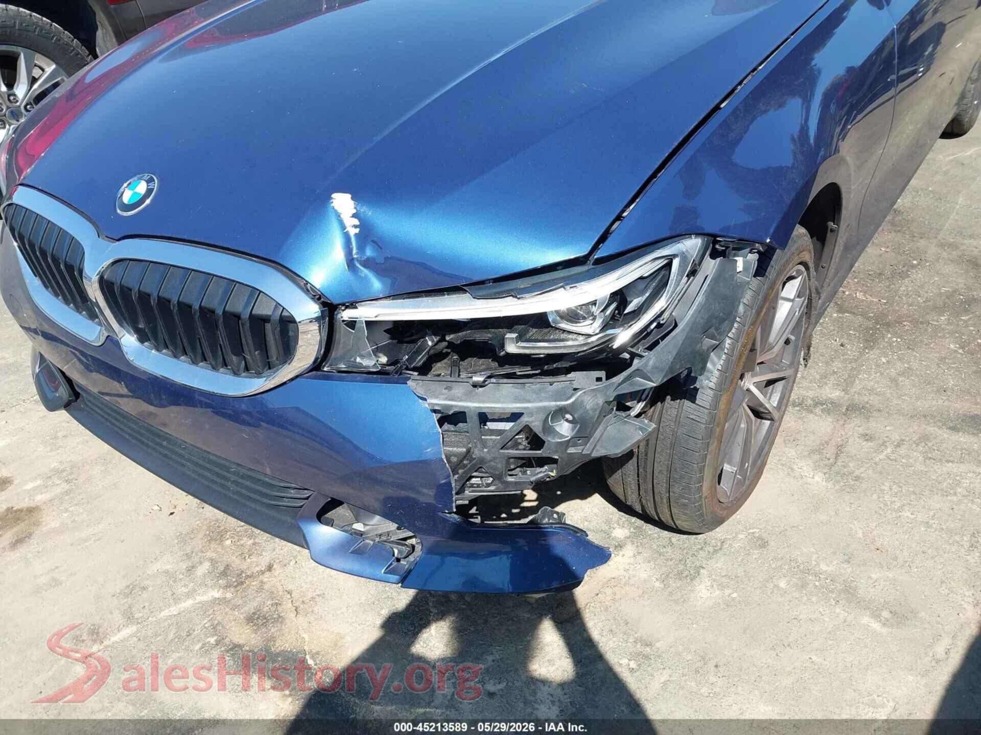 2021 BMW 330I VIN 3MW5R1J01M8B87063, rear passenger side