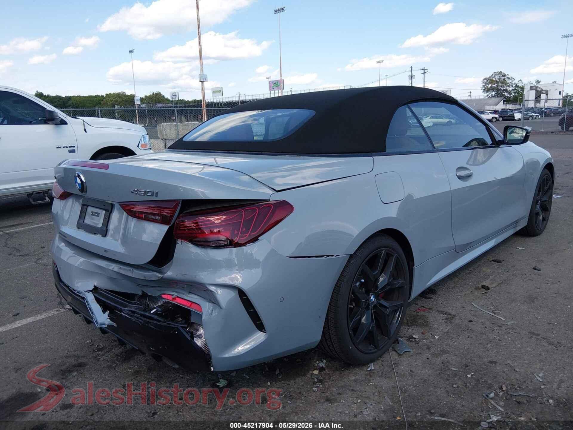 2026 BMW 430I VIN WBA53DB07TCW14108, auction photo 17