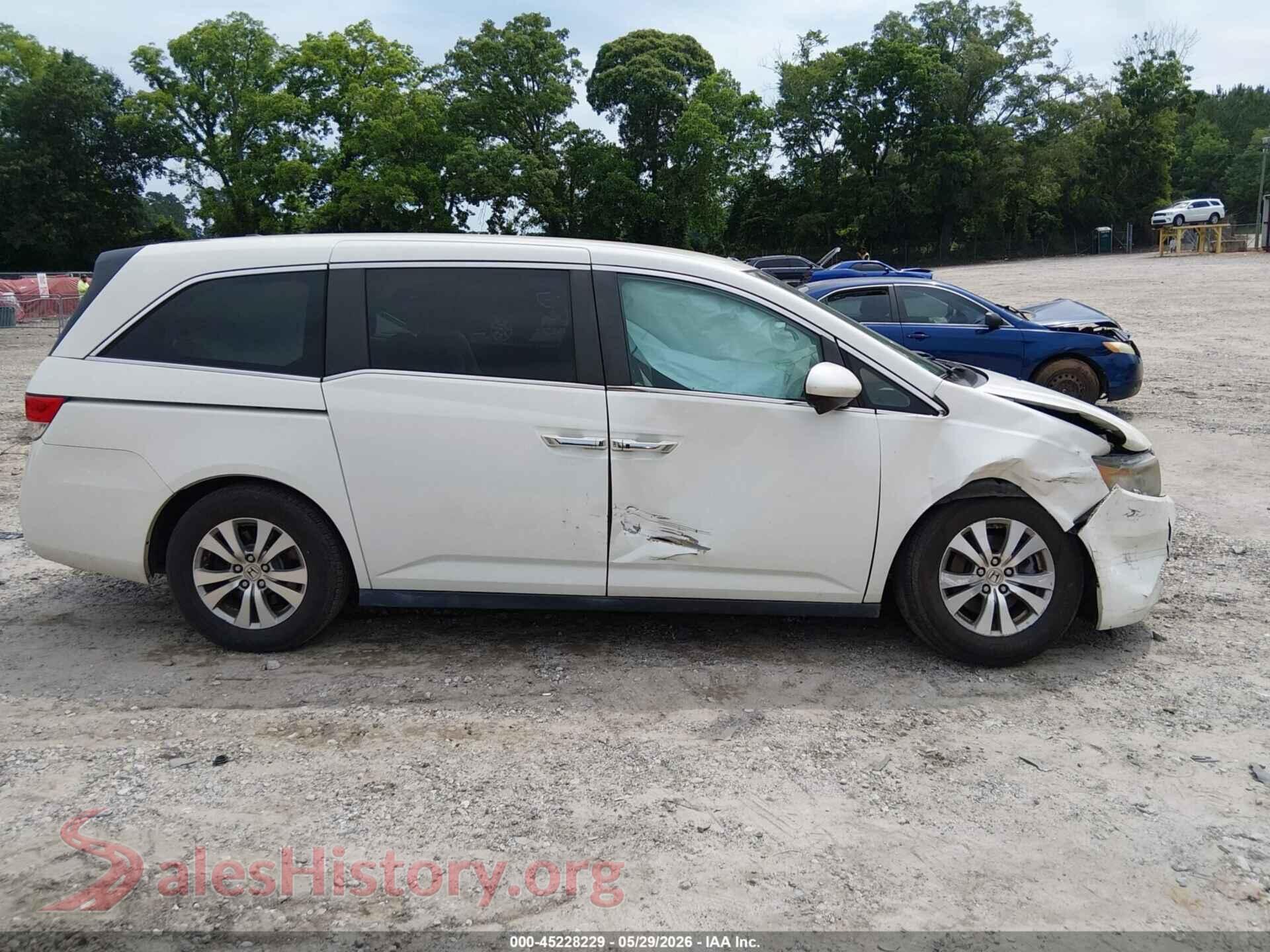 2017 HONDA ODYSSEY VIN 5FNRL5H36HB018171, auction photo 13